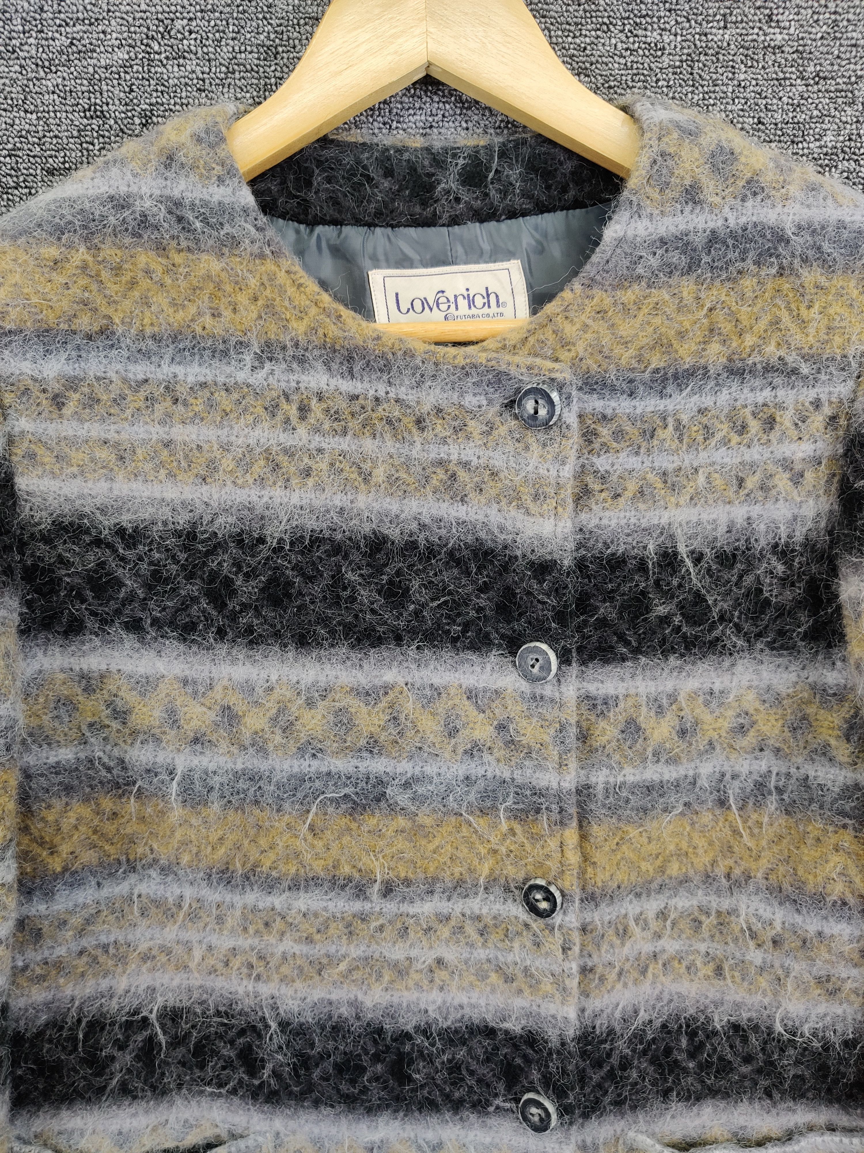 Japanese Brand Love Rich Cardigan Mohair Fair Isle Button Ups Size US M / EU 48-50 / 2 - 7 Thumbnail