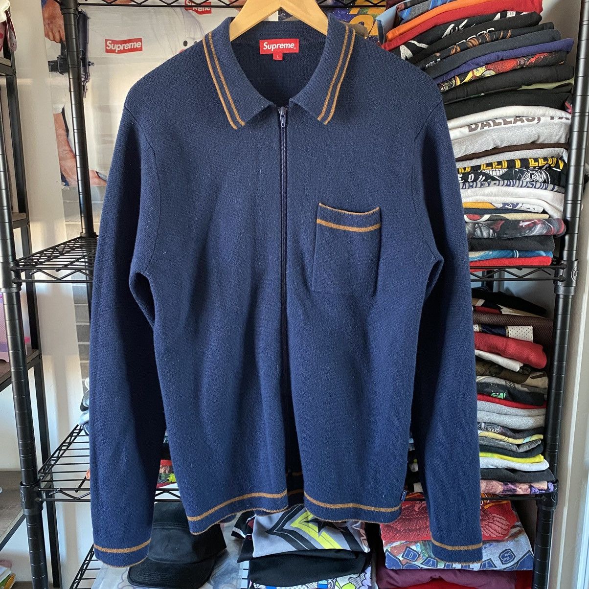 Supreme Supreme SS22 Abstract Textured Zip Polo (L) | Grailed