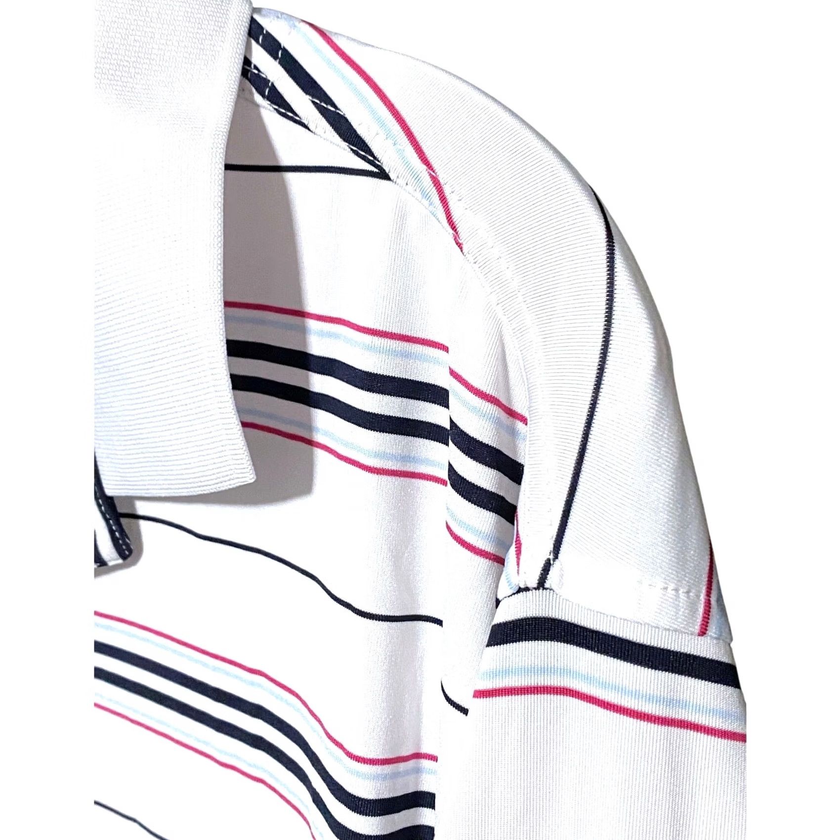 Footjoy FootJoy Polo Shirt Mens L White Striped Athleisure Preppy Casual Activewear Workwear Golf Shirt Size US L / EU 52-54 / 3 - 3 Thumbnail