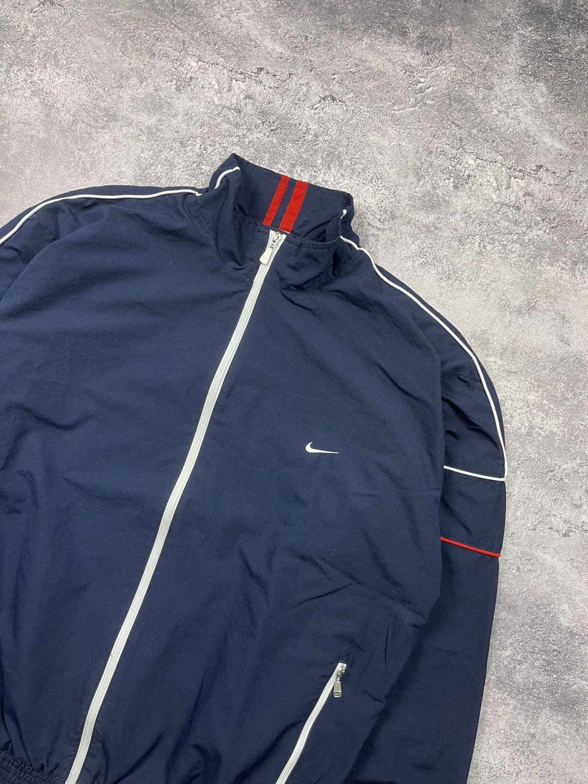 Nike Vintage Nike Track Jacket Full Zip 00s Swoosh Drill Y2K Size US XL / EU 56 / 4 - 6 Thumbnail