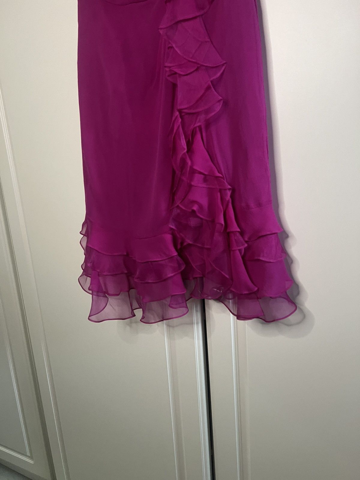Vintage Y2K 100% Silk Ruffle Cocktail Dress Size XS / US 0-2 / IT 36-38 - 5 Thumbnail