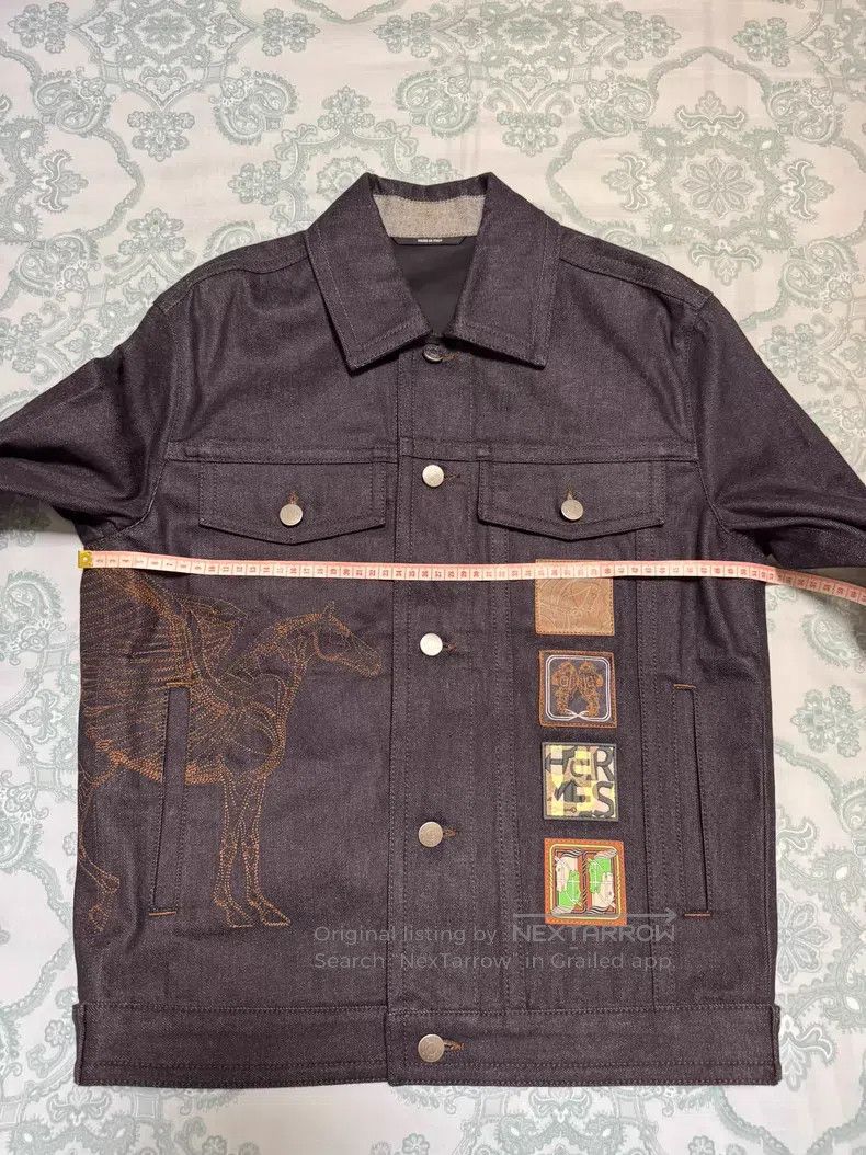 Hermes Hermes Embroidered Denim Jacket, Flying Horse Embroidery, Size US S / EU 44-46 / 1 - 4 Thumbnail