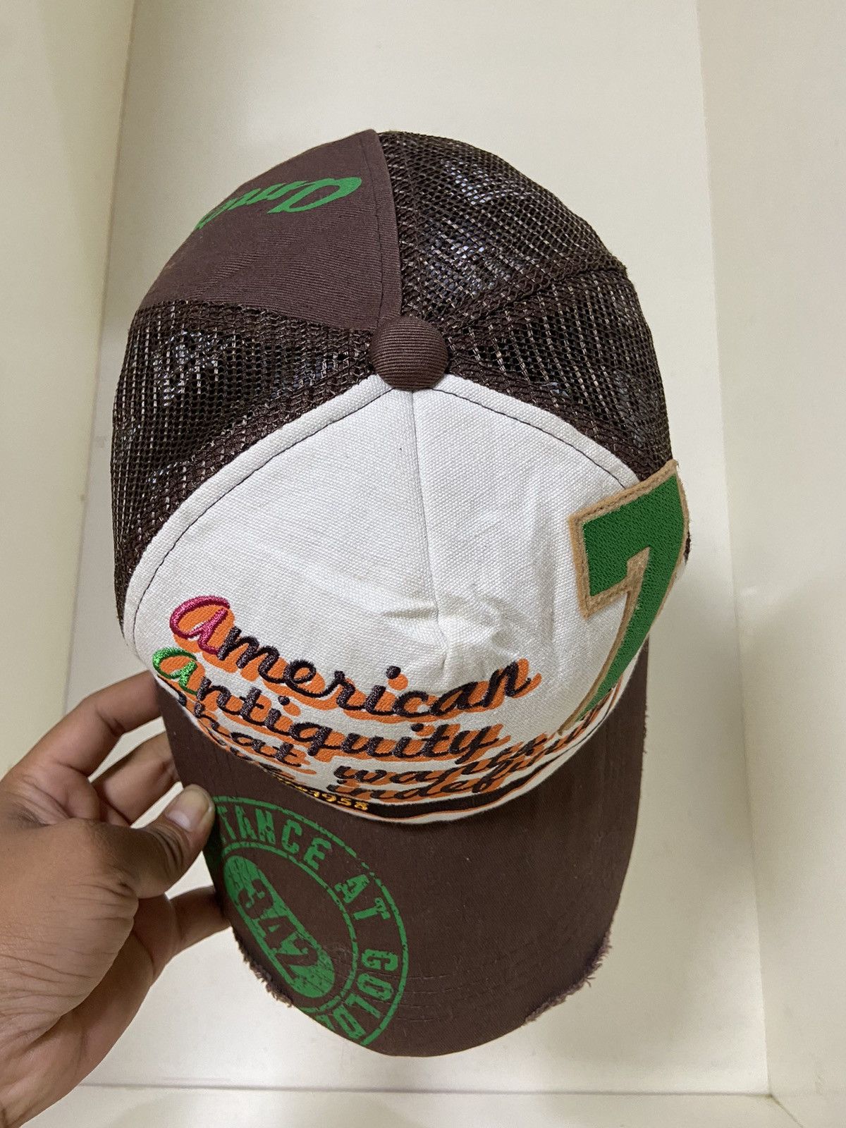If Six Was Nine 2000s Y2K ditseressed trucker hat Size ONE SIZE - 8 Thumbnail