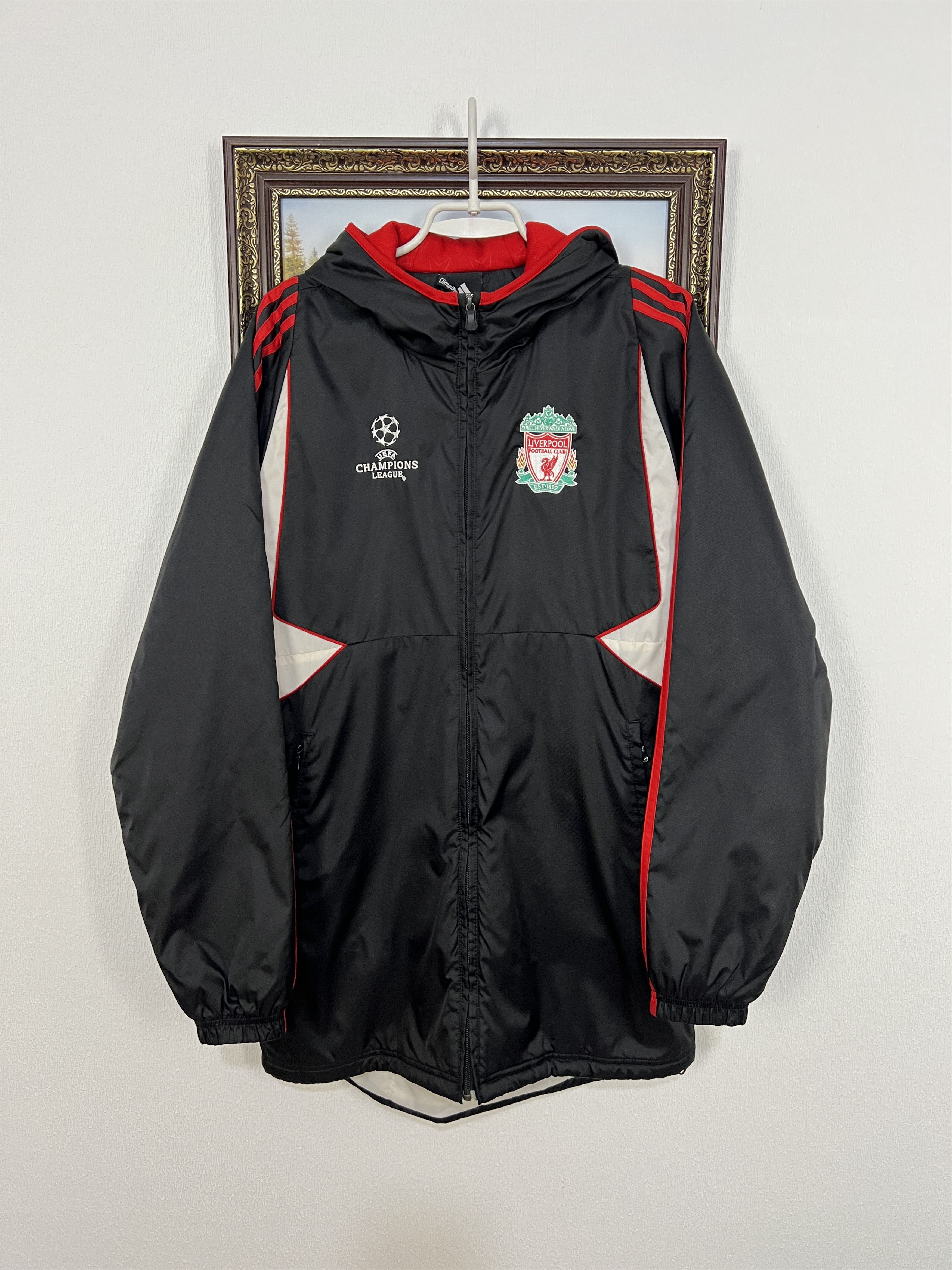 Adidas Vintage Adidas Liverpool Football Jacket Soccer Bomber Black Size US S / EU 44-46 / 1 - 1 Thumbnail