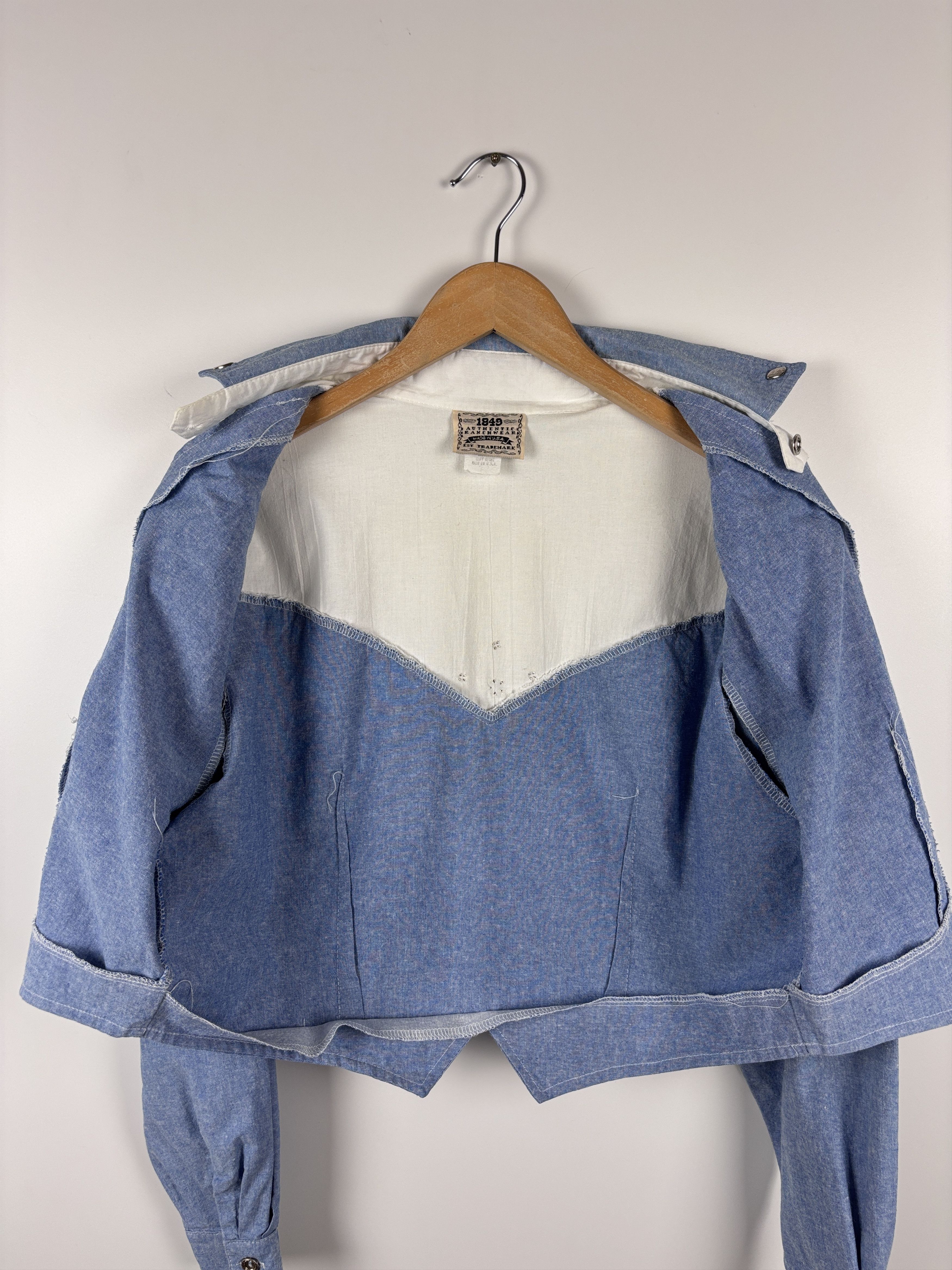 Cowboy Equipment × Vintage Vintage 1849 Authentic Ranchwear Crop Shirt Made in USA M Size M / US 6-8 / IT 42-44 - 9 Thumbnail