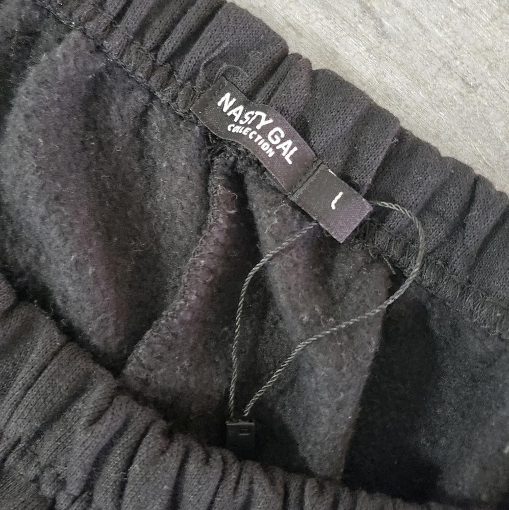 Designer Black Classic NASTY GAL Oversized Sweats Size 36" / US 14 / IT 50 - 3 Thumbnail