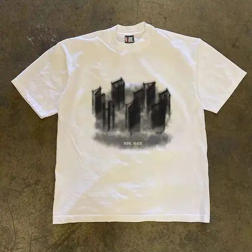 VIBE White Loose Letter Printed Short Sleeve T-Shirt Size US M / EU 48-50 / 2 - 6 Thumbnail