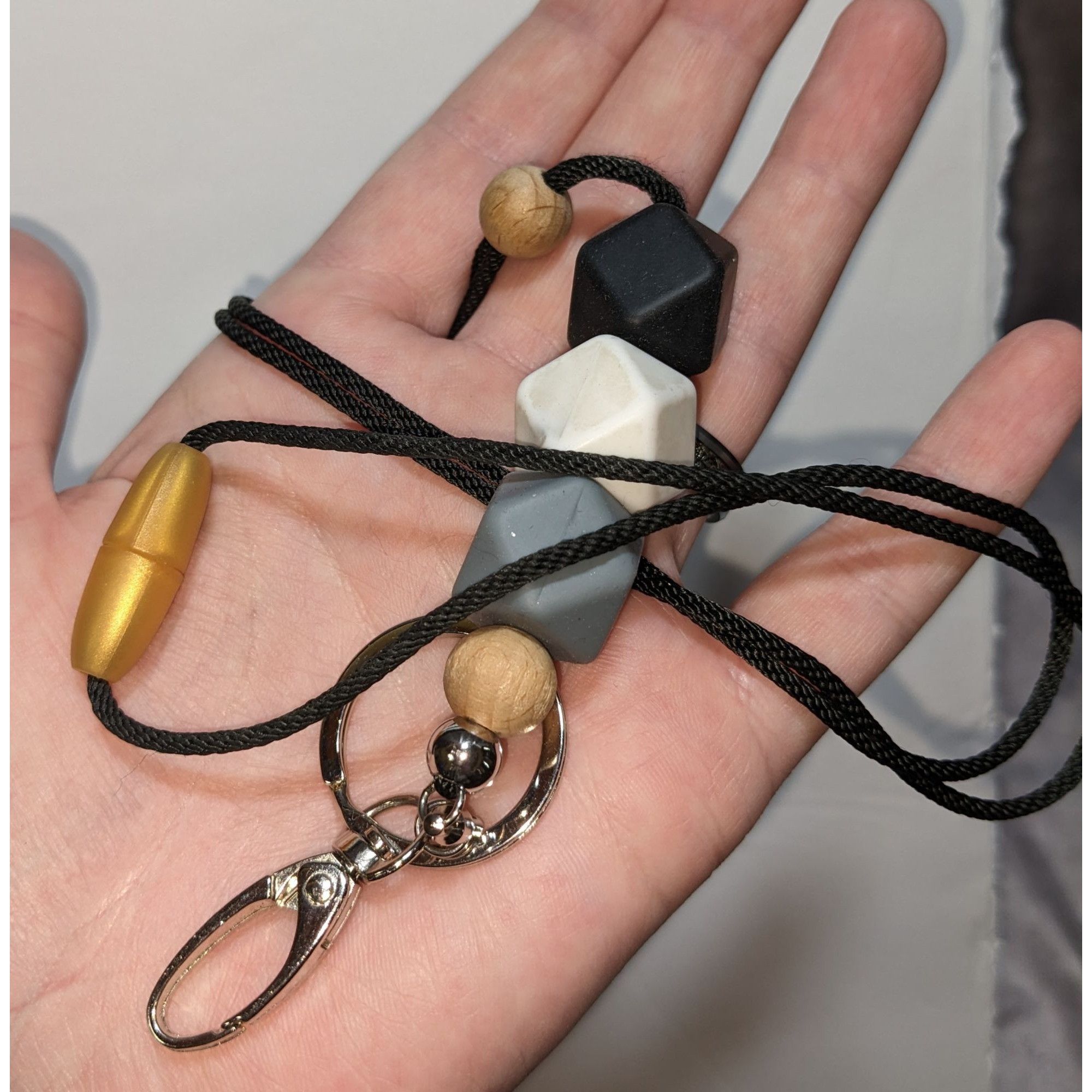 Other Silicone Bead Fidget Lanyard With Black Cord Size ONE SIZE - 3 Thumbnail