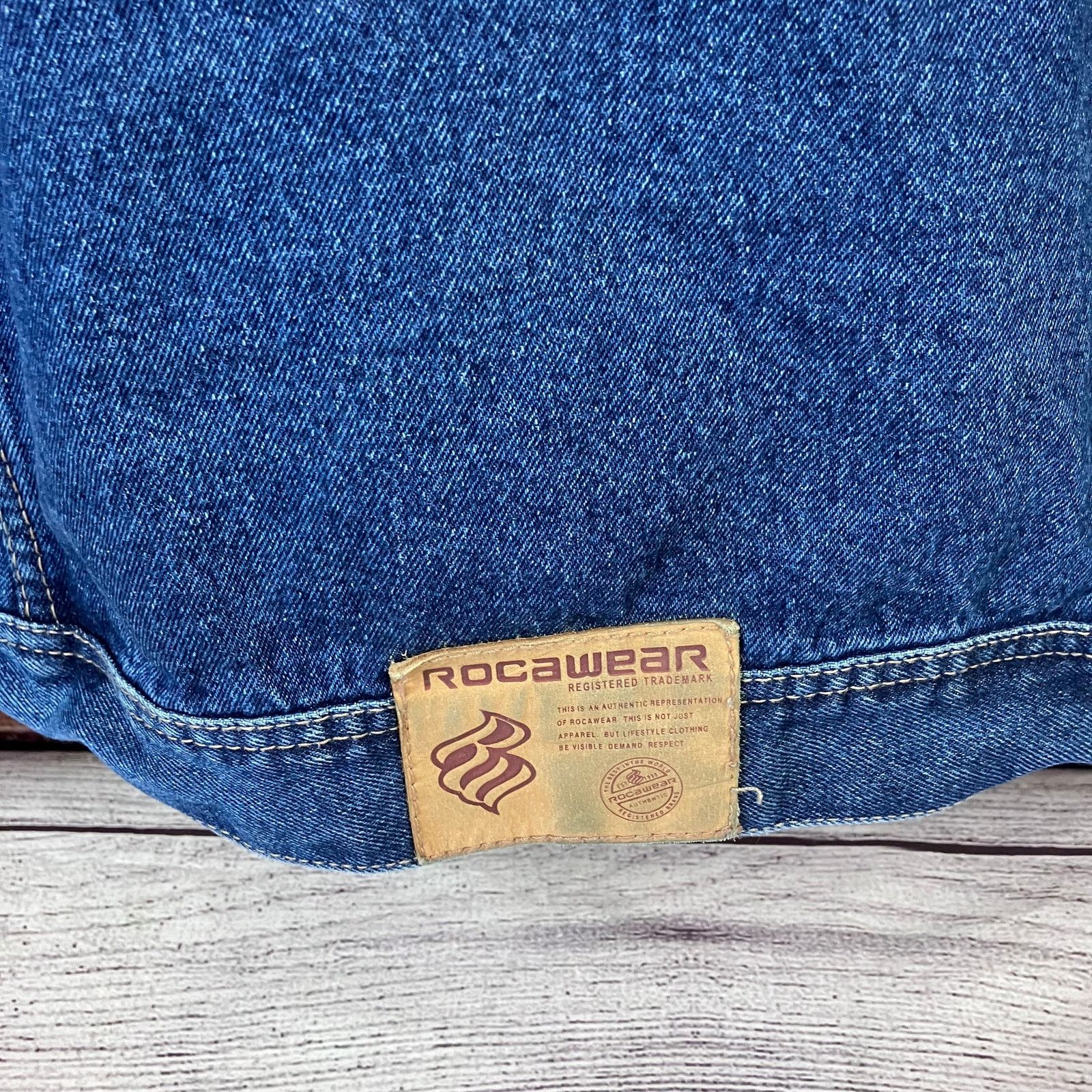 Rocawear × Vintage Vintage Y2k Rocawear Heavy Denim Jacket Size US XXL / EU 58 / 5 - 11 Thumbnail