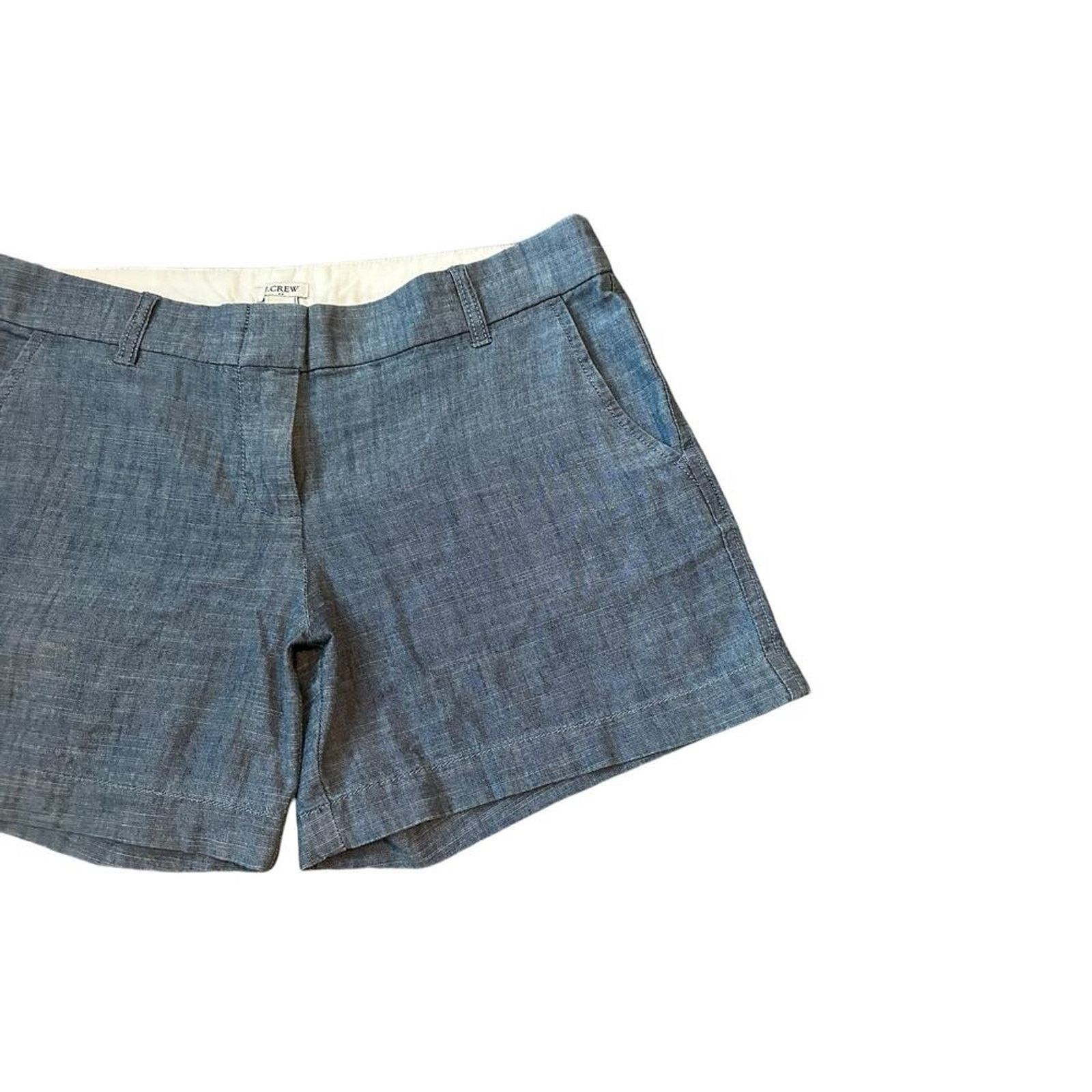 J.Crew J.Crew Blue Casual Cotton Blue Classic Chambray Shorts Size 28" / US 6 / IT 42 - 3 Thumbnail