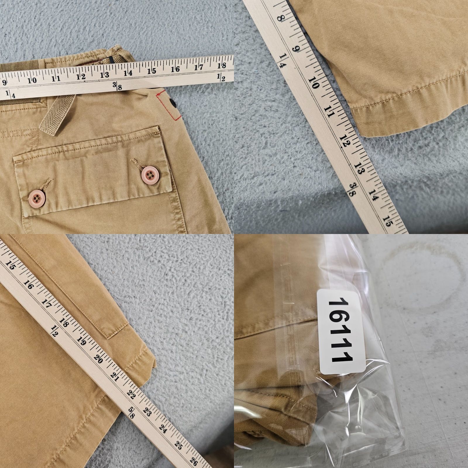 Armani Exchange VINTAGE Armani Exchange Shorts Mens 29 Brown Cargo Canvas Field Military Baggy Size US 29 - 8 Thumbnail