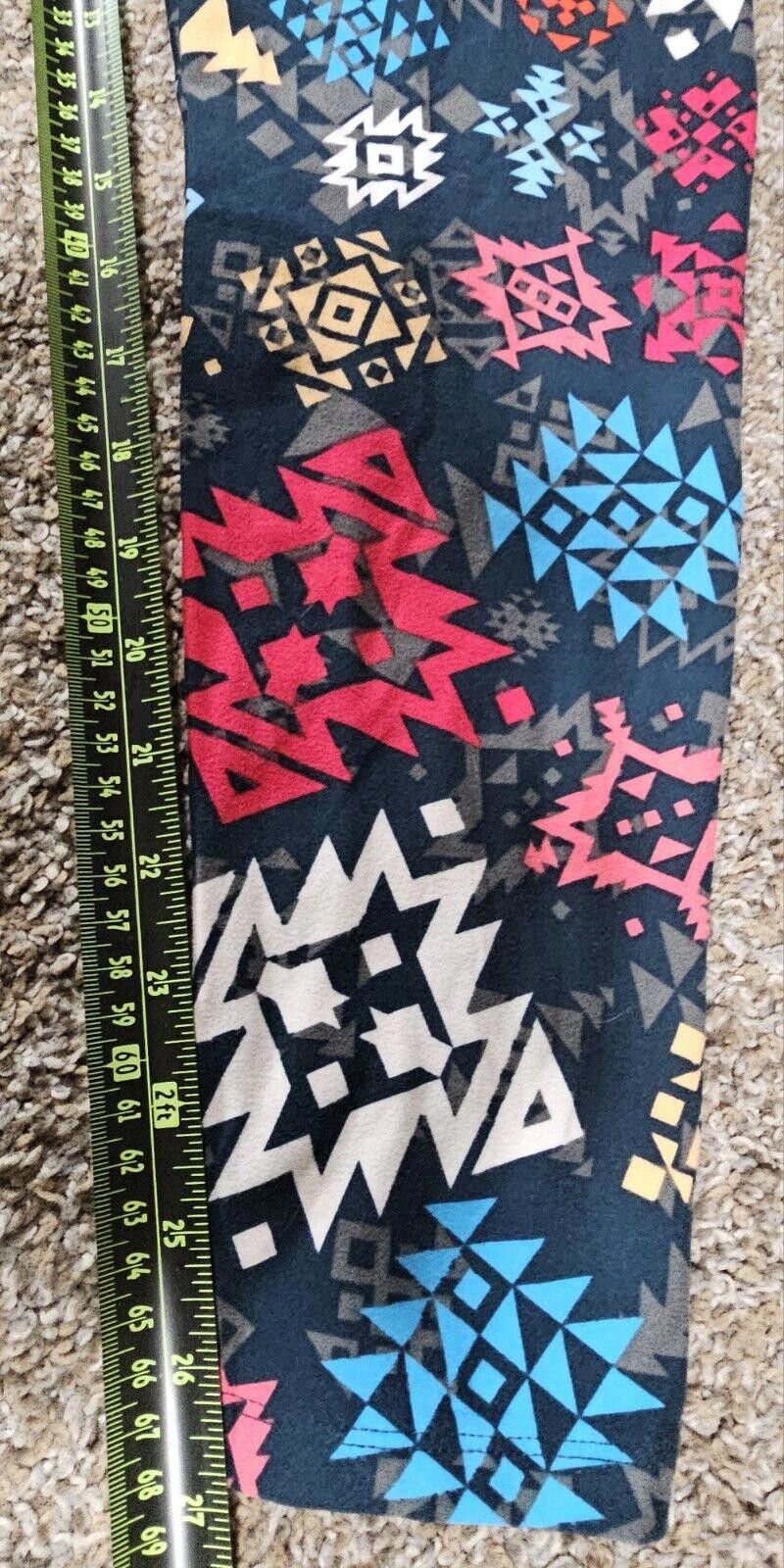 Designer lularoe abstract TC TALL & CURVY legging Size 30" / US 8 / IT 44 - 3 Thumbnail