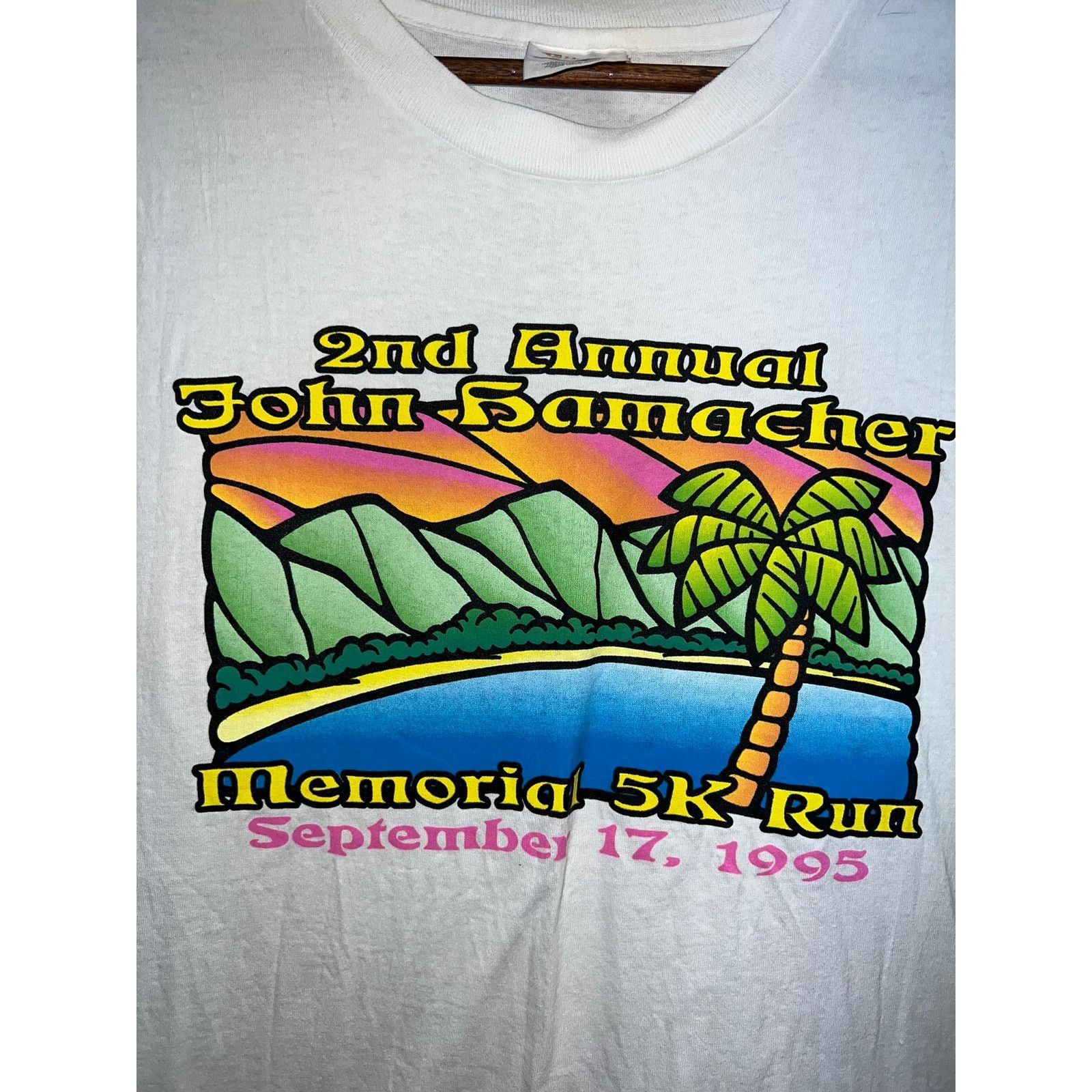 Hanes Vintage Hawaii Shirt 2nd John Hamacher Memorial 5K Run XL Size US XL / EU 56 / 4 - 4 Thumbnail