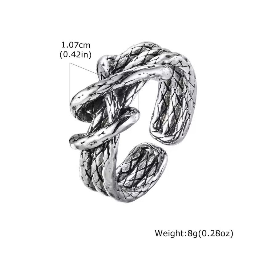 Other Twisted Snake Textured Ring Size ONE SIZE - 2 Thumbnail