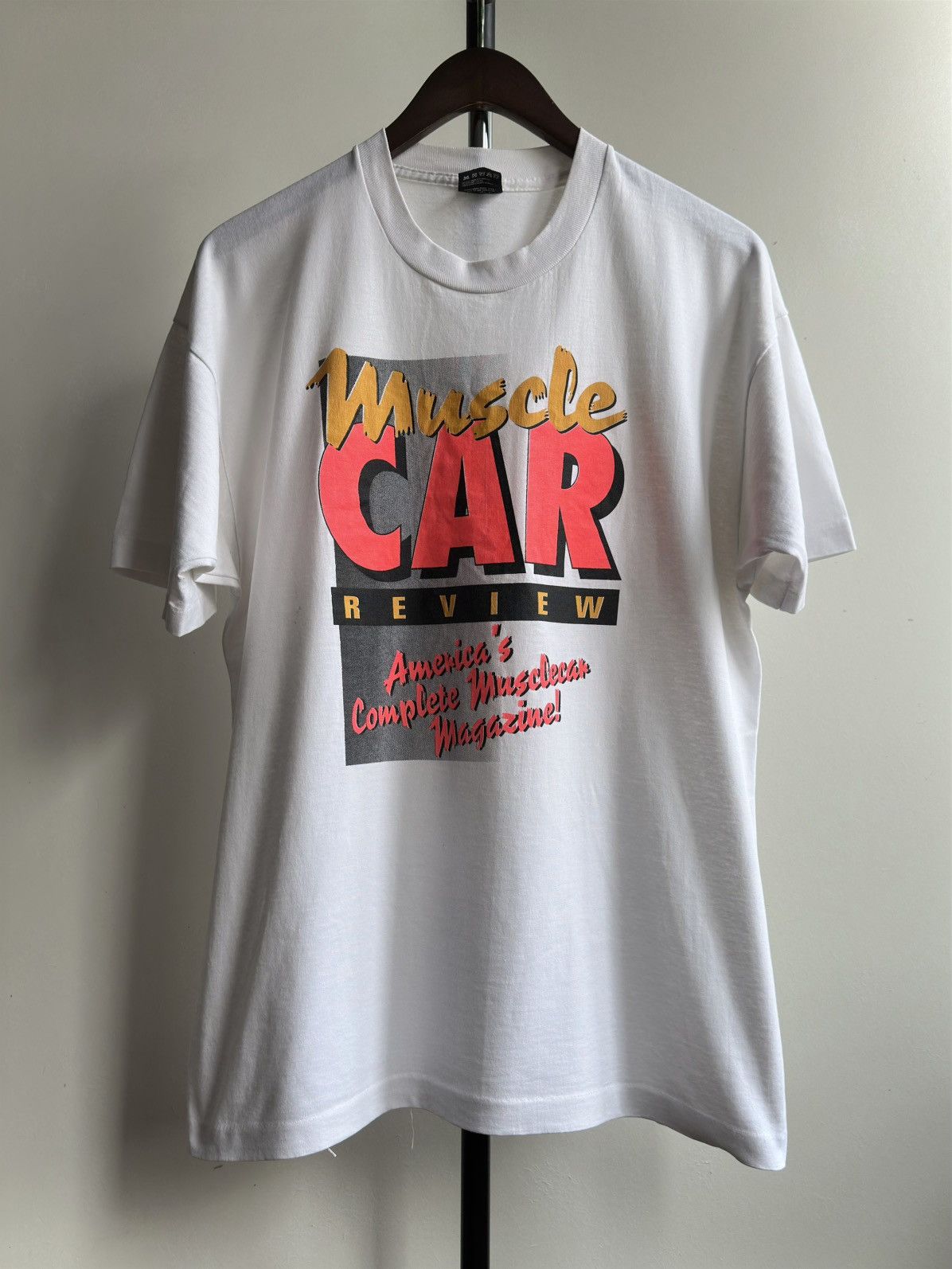 Vintage Vintage 90s Muscle Car Review Magazine Racing Promo Tee Size US XL / EU 56 / 4 - 1 Thumbnail