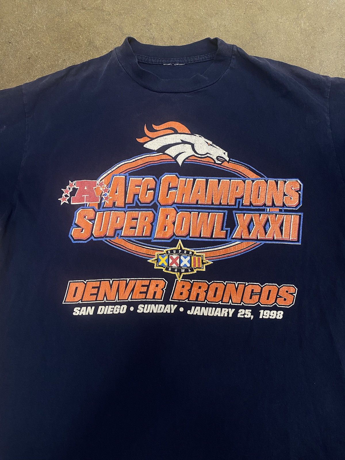NFL × Vintage Crazy Vintage 90s Denver Broncos Super Bowl Graphic Tee Size US S / EU 44-46 / 1 - 2 Thumbnail