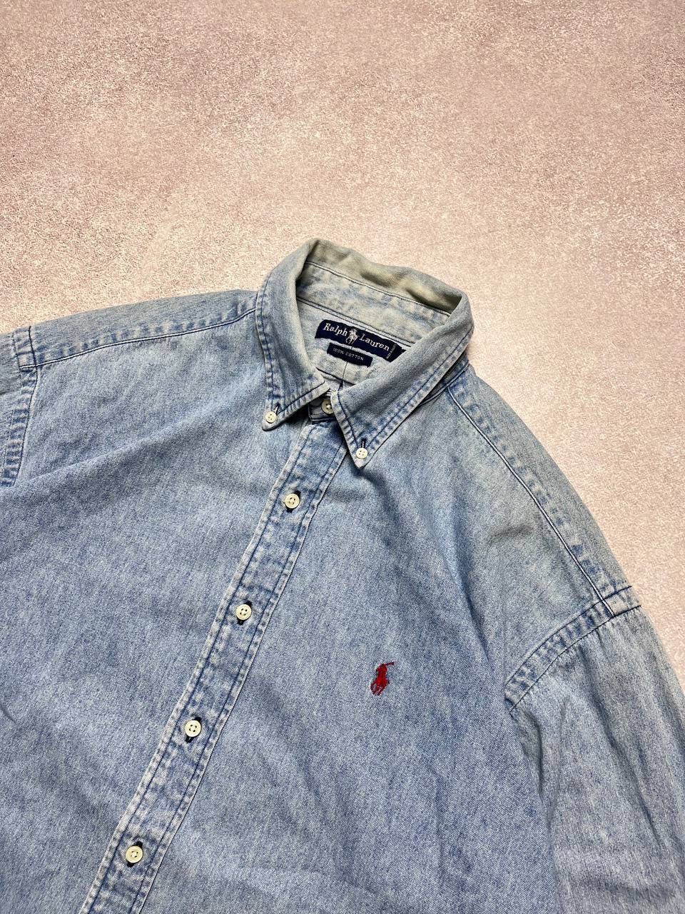 Polo Ralph Lauren Vintage Polo Ralph Lauren Denim Shirt L Size US L / EU 52-54 / 3 - 3 Thumbnail