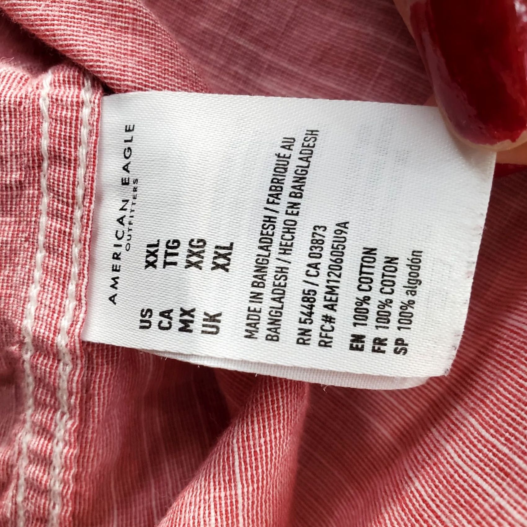 American Eagle Outfitters American Eagle Outfitters Chambray Shirt Mens XXL Multi Chest Pocket Button Down Size US XXL / EU 58 / 5 - 6 Thumbnail