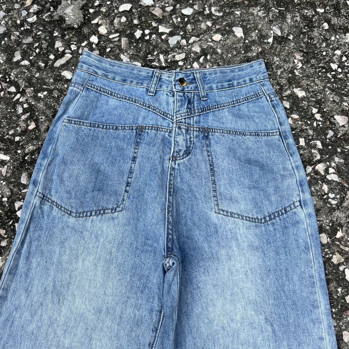 Japanese Brand “y2k style” BAGGY DOUBLE FLAPE POCKET JEANS Size US 28 / EU 44 - 3 Thumbnail