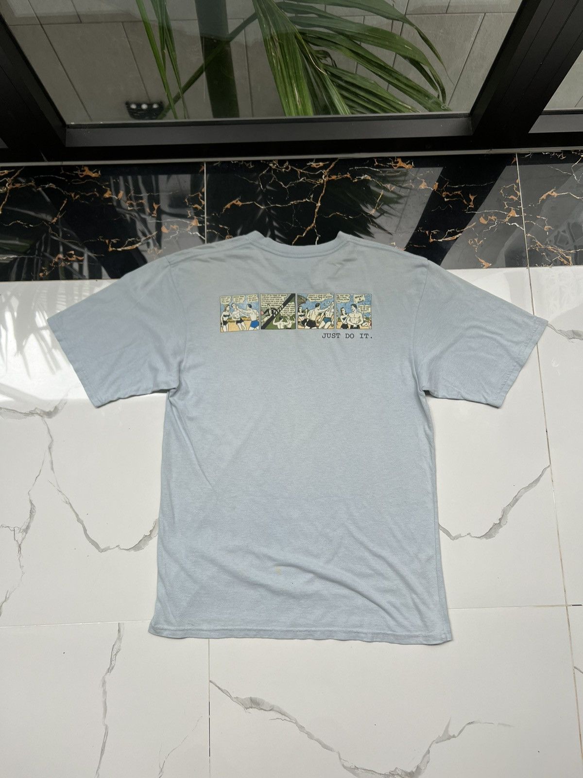 Nike × Vintage 90's NIKE COMICS HEY SKINNY RARE Y2K TEE SWOOSH LOGO RETRO Size US S / EU 44-46 / 1 - 2 Thumbnail