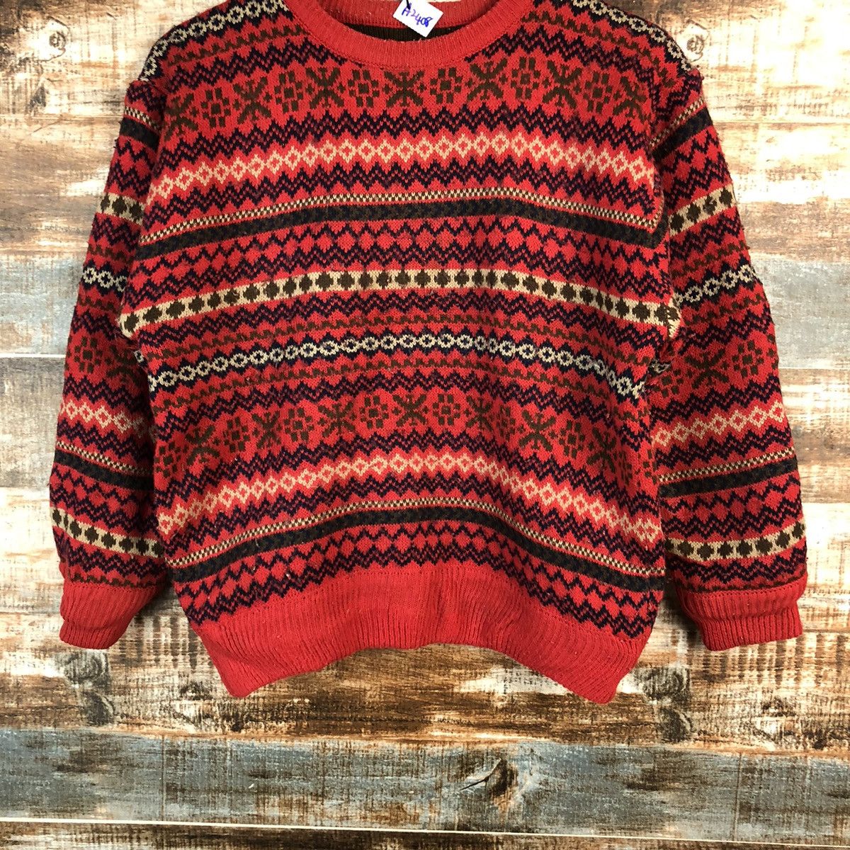 Homespun Knitwear Japanese Brand stripe vintage Red Knitwear #A2408 Size US S / EU 44-46 / 1 - 3 Thumbnail