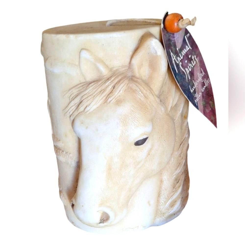 Designer Beautiful "Animal Spirits" Decorative 3D Horse Pillar Candle Size ONE SIZE - 1 Thumbnail