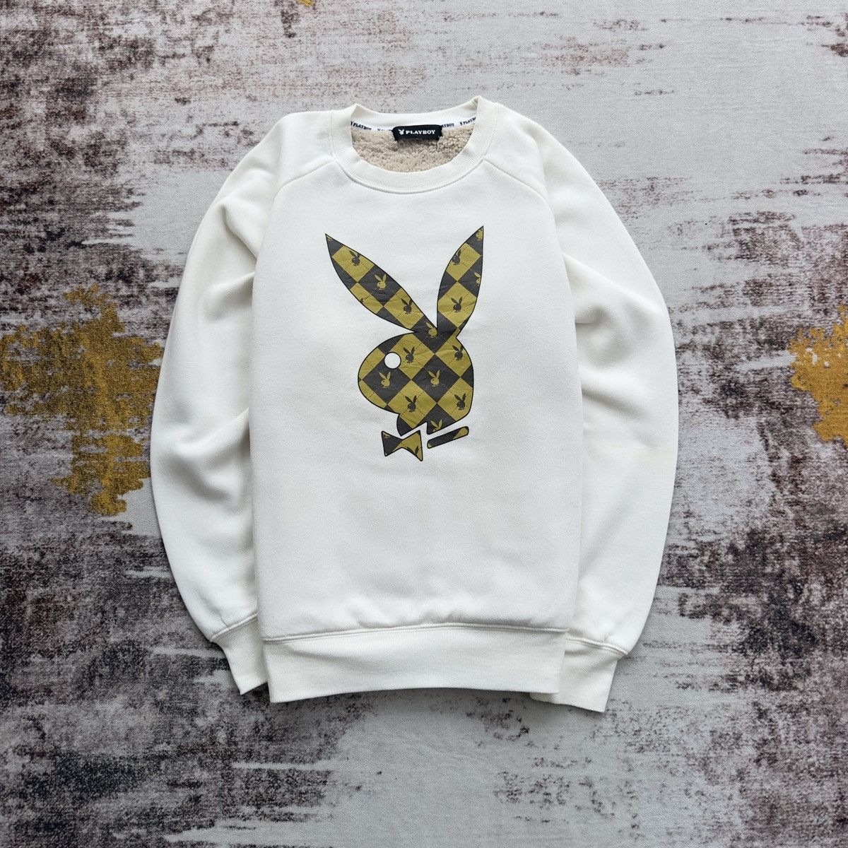 Playboy VINTAGE PLAYBOY ARGYLE BIG BUNNY LOGO SWEATSHIRT Size US M / EU 48-50 / 2 - 1 Thumbnail