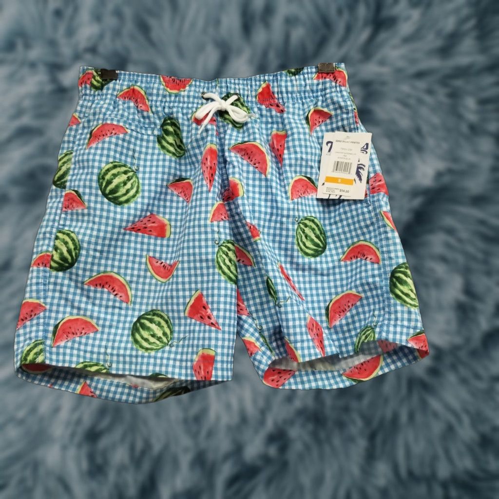 Vintage Trunks Surf & Swim Co. Bermuda Shorts Men S Watermelon Print Beach Casual Clothes Size US 29 - 1 Thumbnail