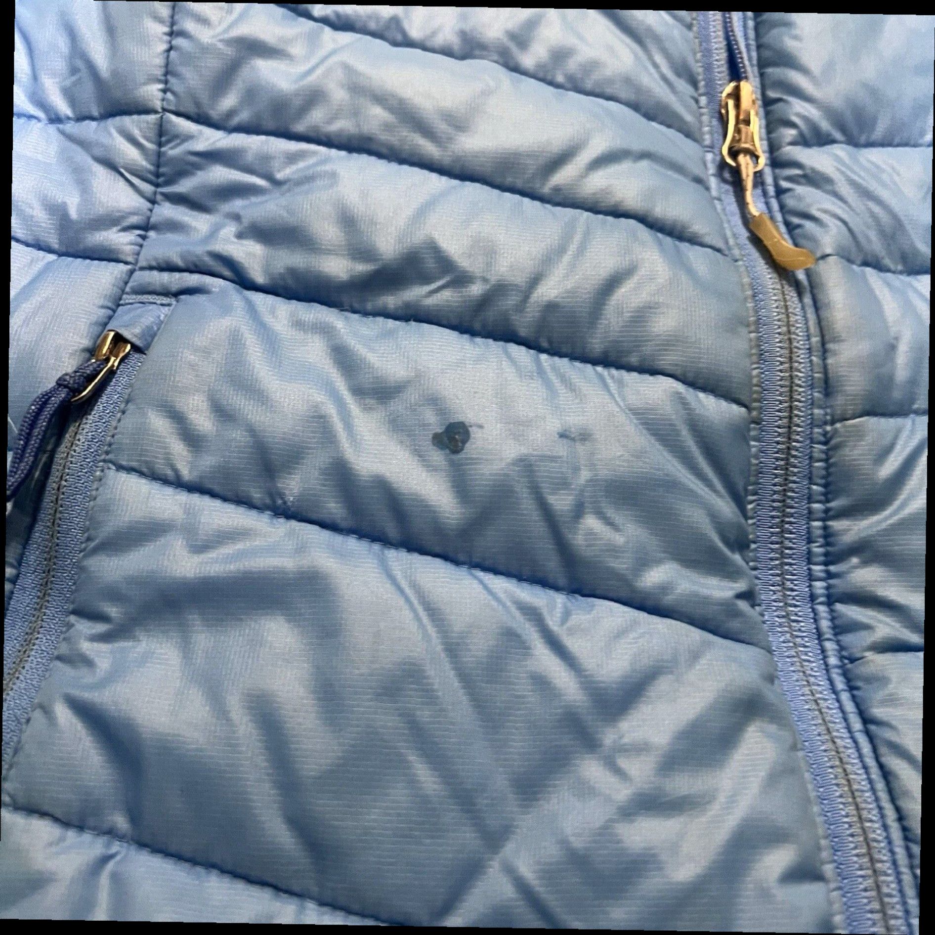 Vintage Columbia Jacket Women’s Larg Blue Full Zip Logo Omni Heat Turbo Down Puffer Coat Size L / US 10 / IT 46 - 3 Thumbnail