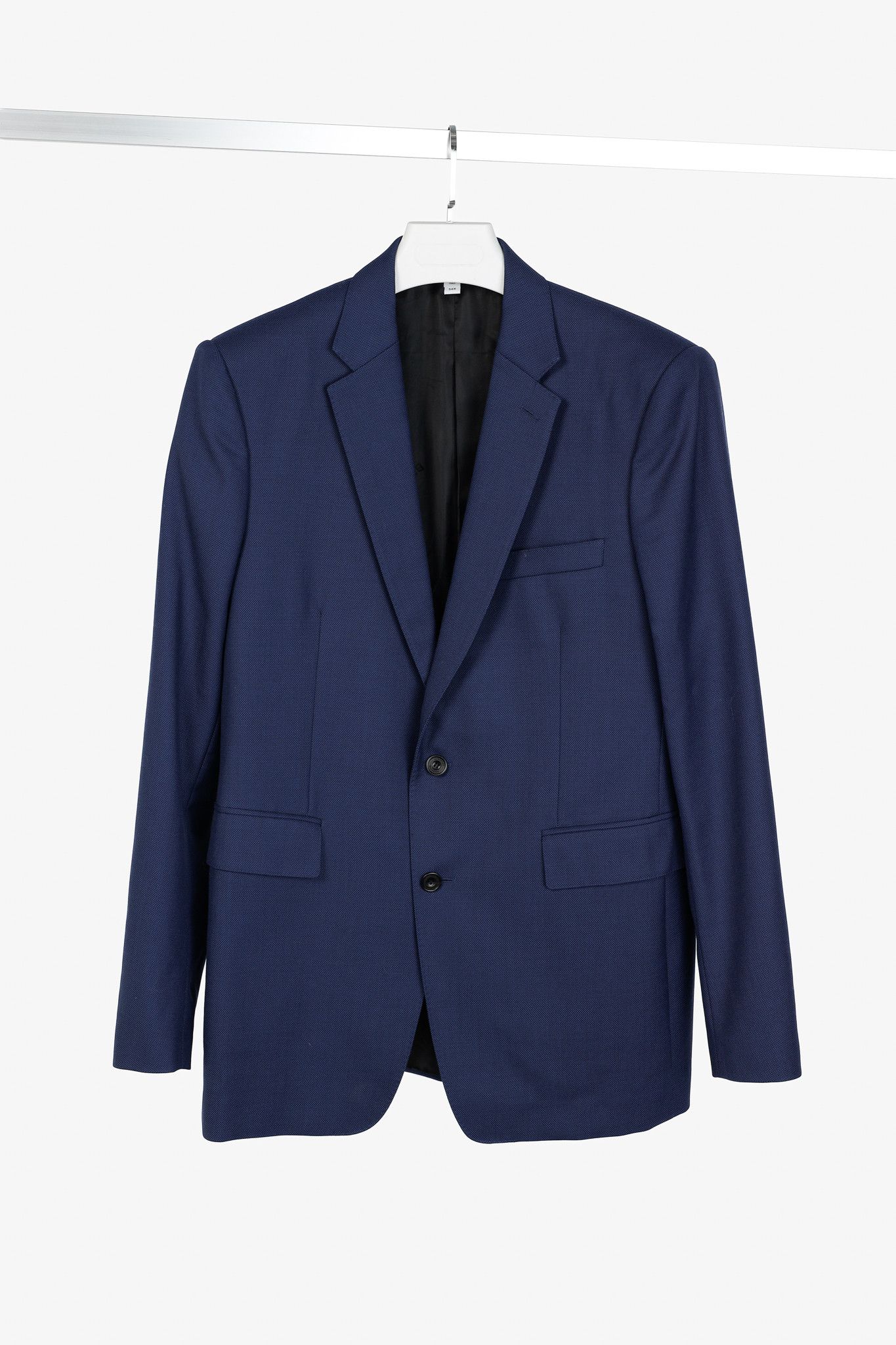 Burberry Burberry Blue Classic Fit Birdseye Wool Tailored Jacket Size 54R - 1 Thumbnail