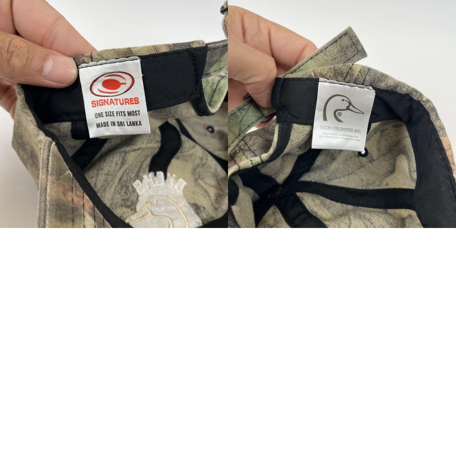 Vintage Ducks Unlimited Hat Cap Strap Back One Size Mens Brown Camo Hunting Outdoor Size ONE SIZE - 8 Thumbnail