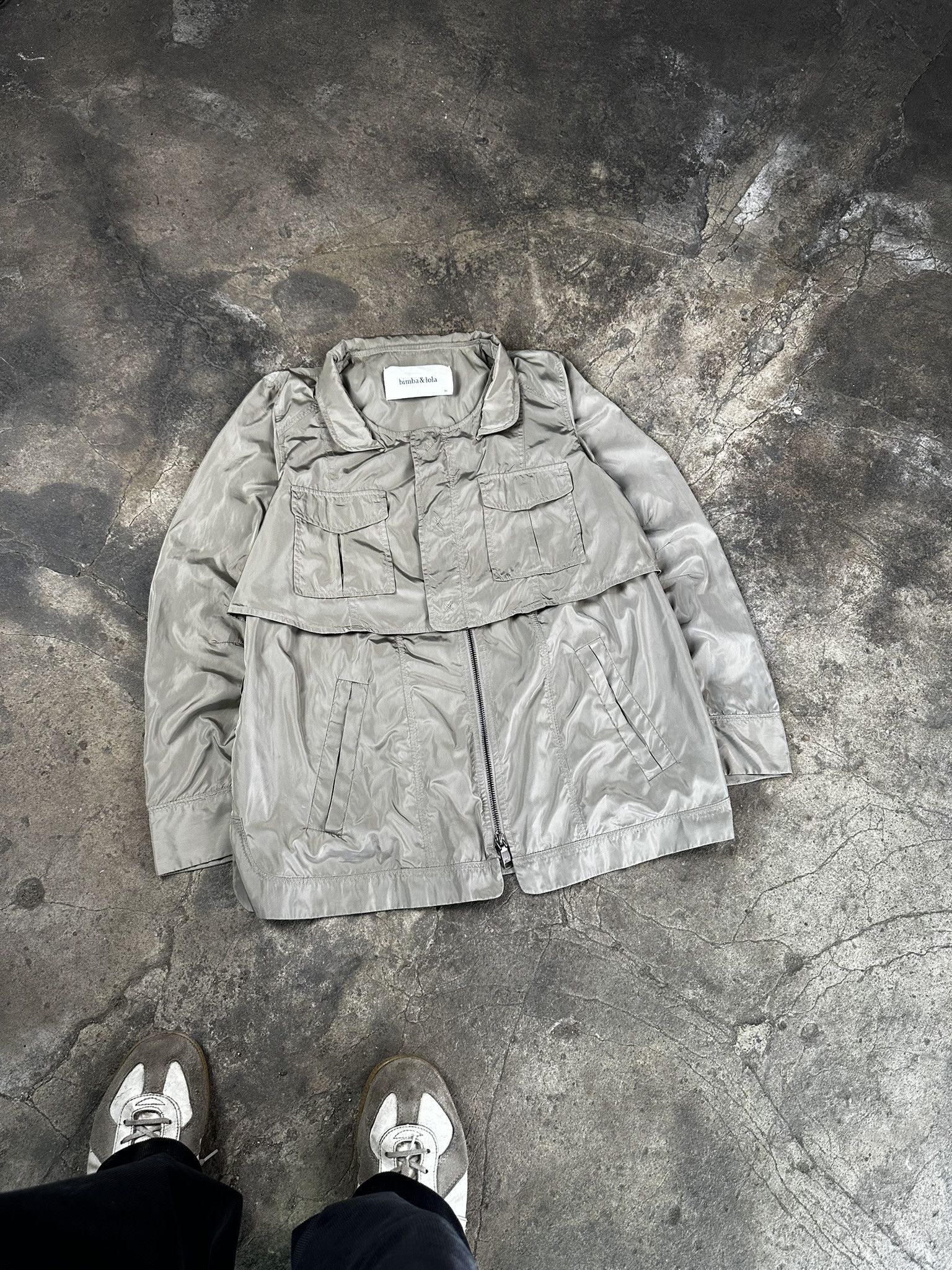 BIMBA Y LOLA × Designer Bimba & Lola Nylon Avant Garde Zip Jacket Size M / US 6-8 / IT 42-44 - 1 Thumbnail