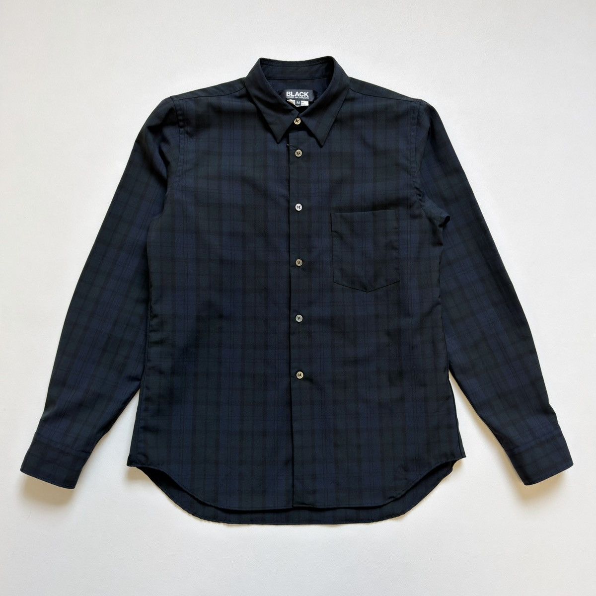 Comme des Garcons A/W 22 Over Dyed Tartan Check Shirt Size US M / EU 48-50 / 2 - 2 Thumbnail