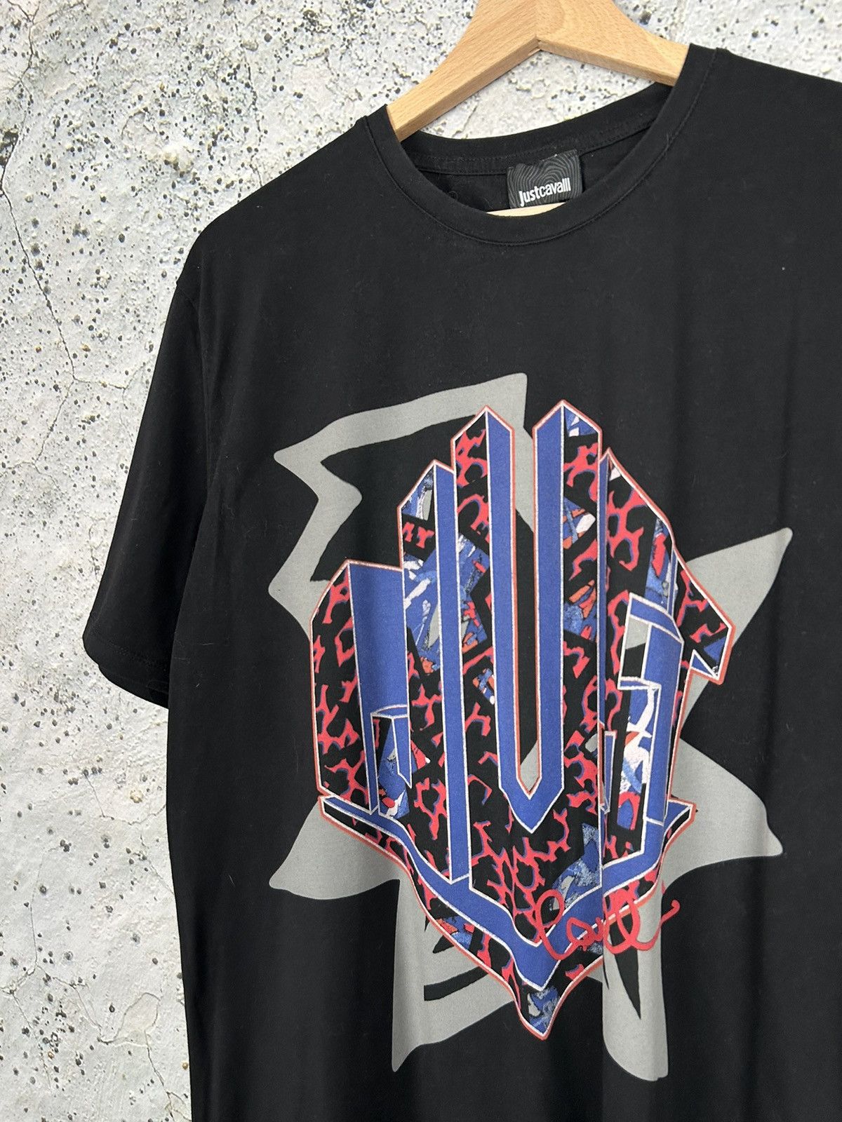 Designer Just Cavalli Graphic Tee Vintage Designer Streetwear Hype Size US XL / EU 56 / 4 - 3 Thumbnail