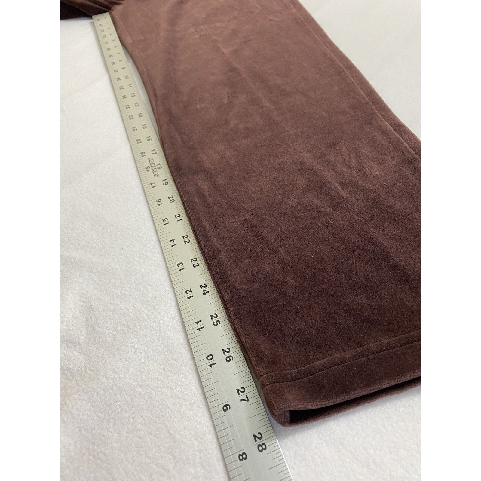 Basic Editions Vintage Womens Medium Dark Brown Velour Tracksuit Set Y2K Size 27" / US 4 / IT 40 - 11 Thumbnail