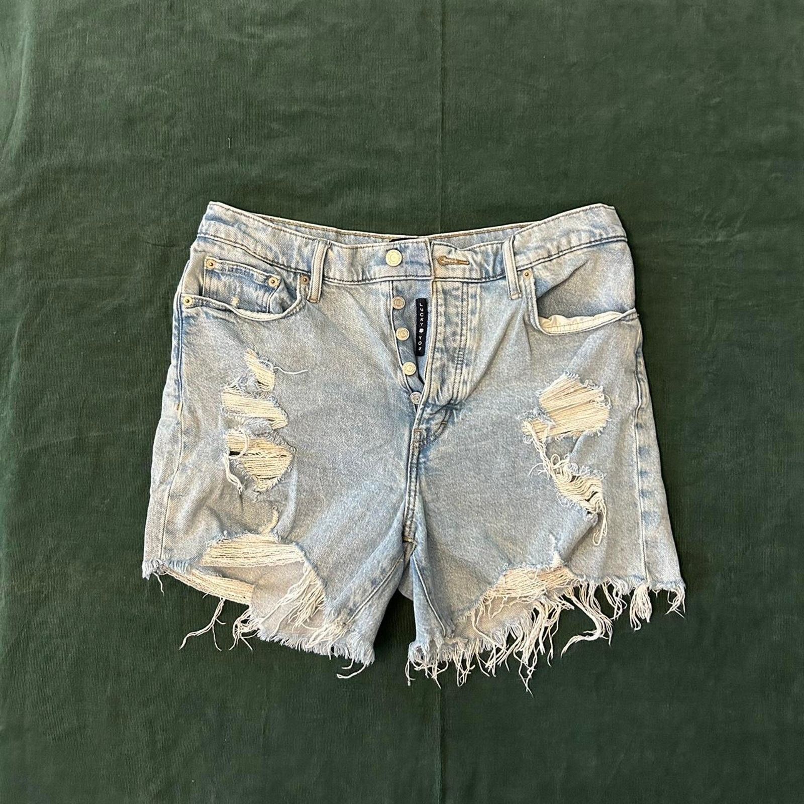 Lucky Brand Lucky brand ripped distressed shorts Size 34" / US 12 / IT 48 - 1 Thumbnail