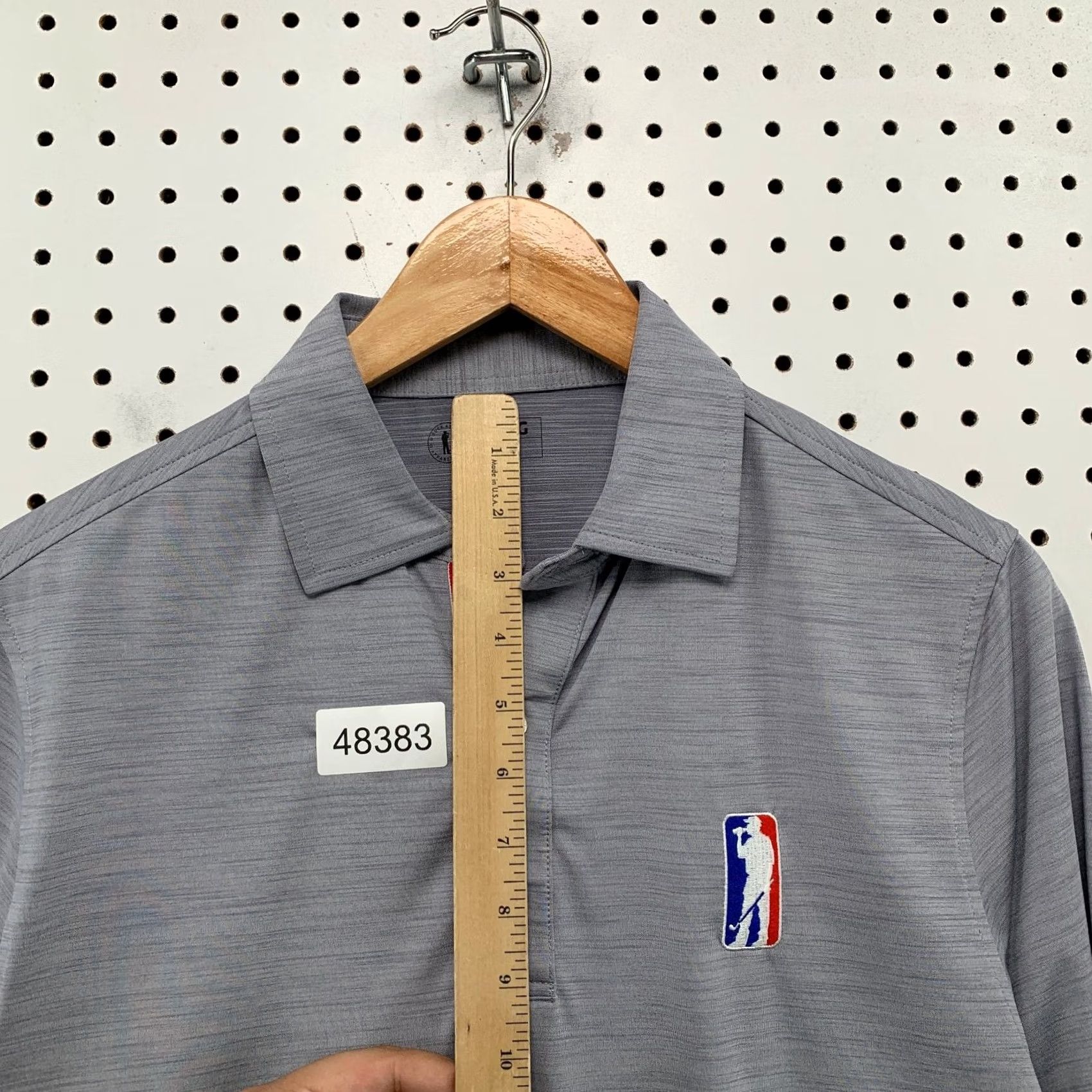 Vintage USAG Polo Shirt Mens S Gray Short Sleeve Active Preppy Golf Size US S / EU 44-46 / 1 - 7 Thumbnail
