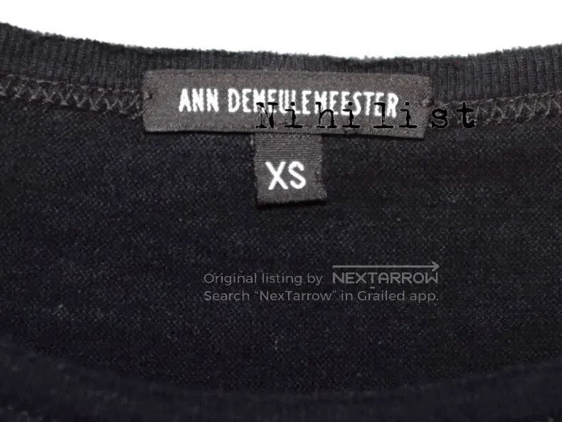 Ann Demeulemeester Ann Demeulemeester Size xs black cotton-jersey short sleev Size US XXS / EU 40 - 8 Thumbnail