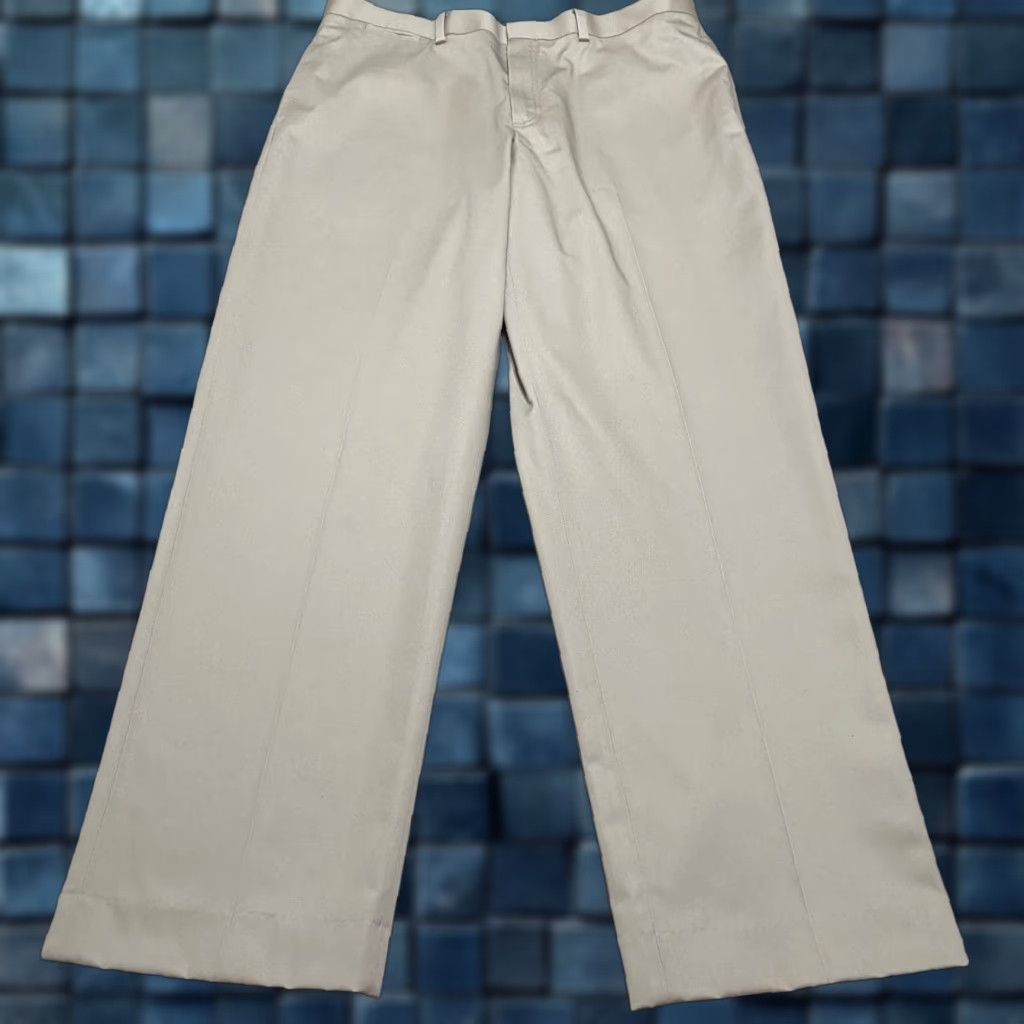 Vintage L.L. Bean Mens Pants Beige Khaki Straight Classic Fit High Rise Flat Front 34 Inseam 27 Headline Size US 34 / EU 50 - 1 Thumbnail
