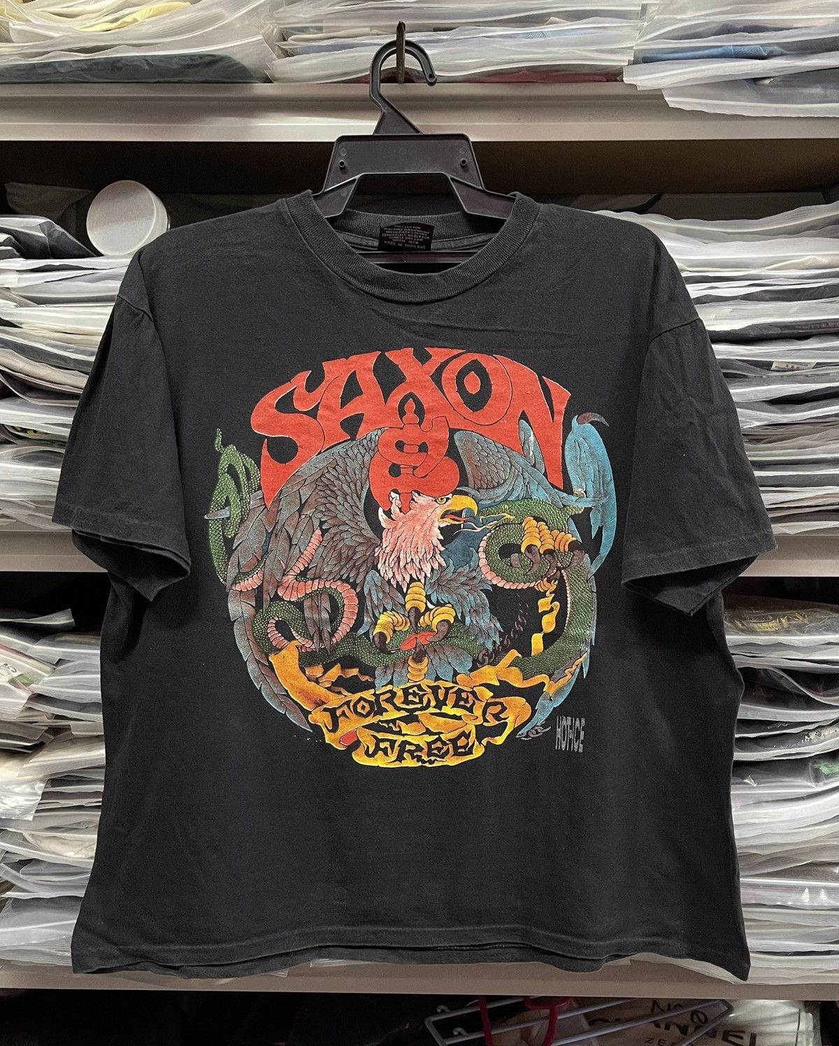 Band Tees Bootleg Saxon Forever Free🔥🔥🔥 Size US L / EU 52-54 / 3 - 1 Thumbnail