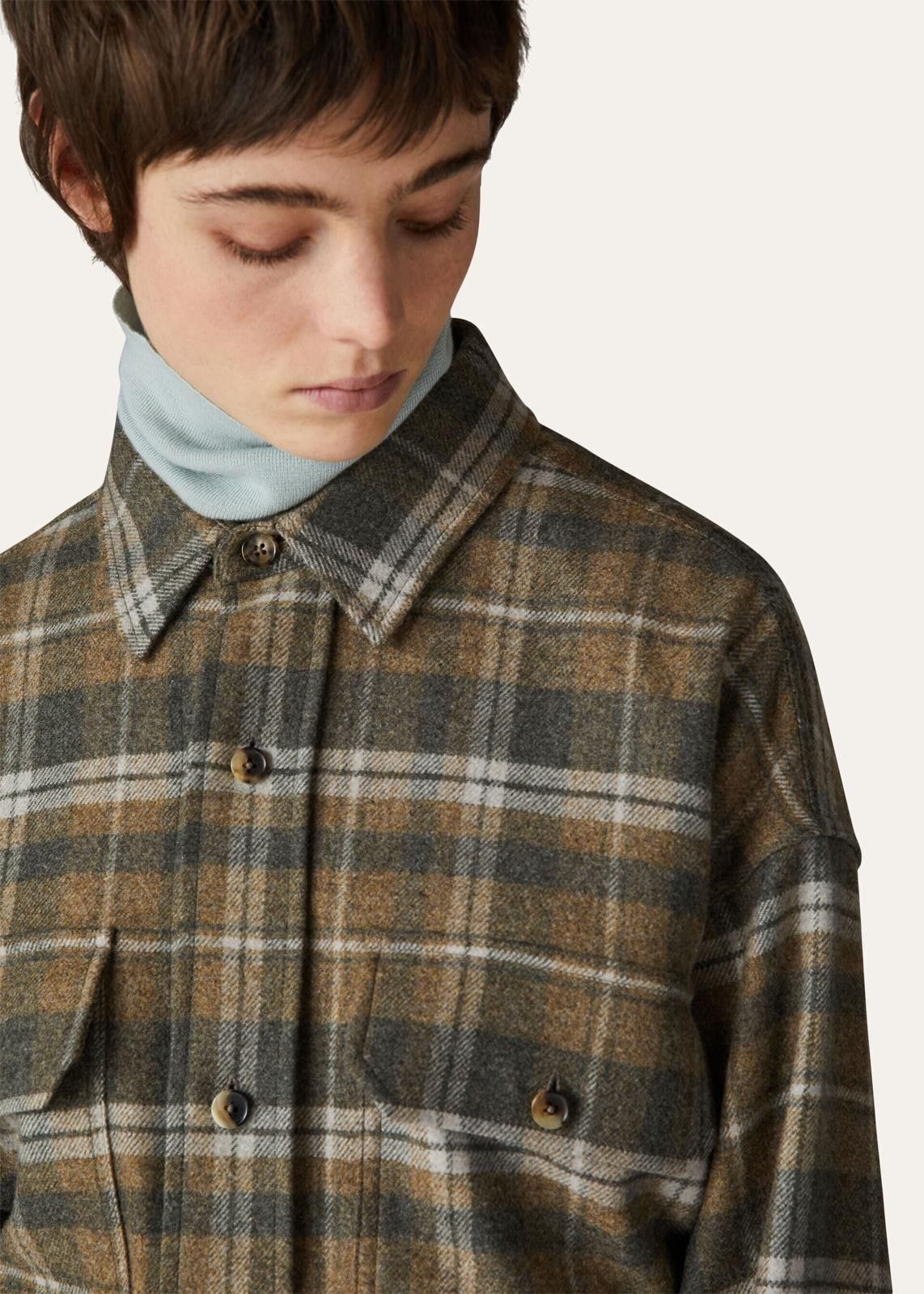 Loro Piana o1srvl11e0924 Alvar Cashmere Shirt Jacket in Multicolor Size XL / US 12-14 / IT 48-50 - 5 Thumbnail