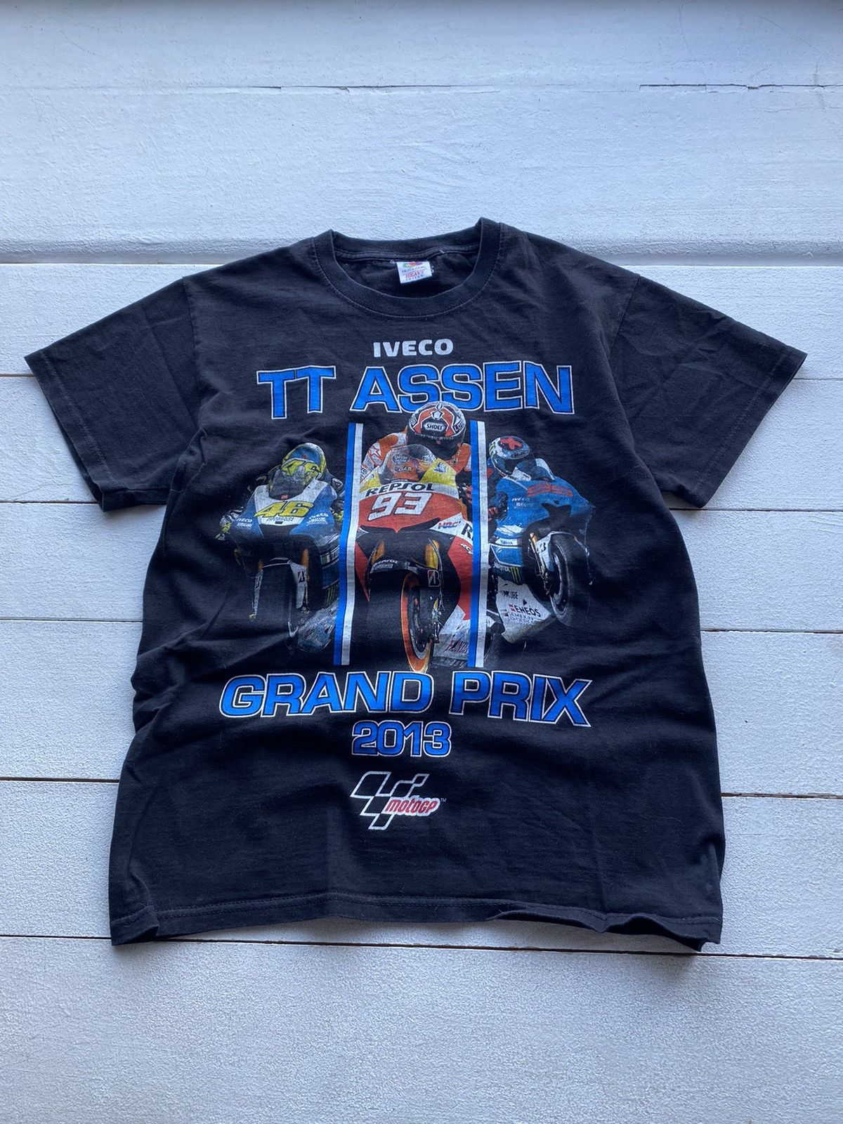 Vintage 00s Grand Prix Iveco Motogp tt assen Racing Mens T Shirt Size US M / EU 48-50 / 2 - 1 Thumbnail