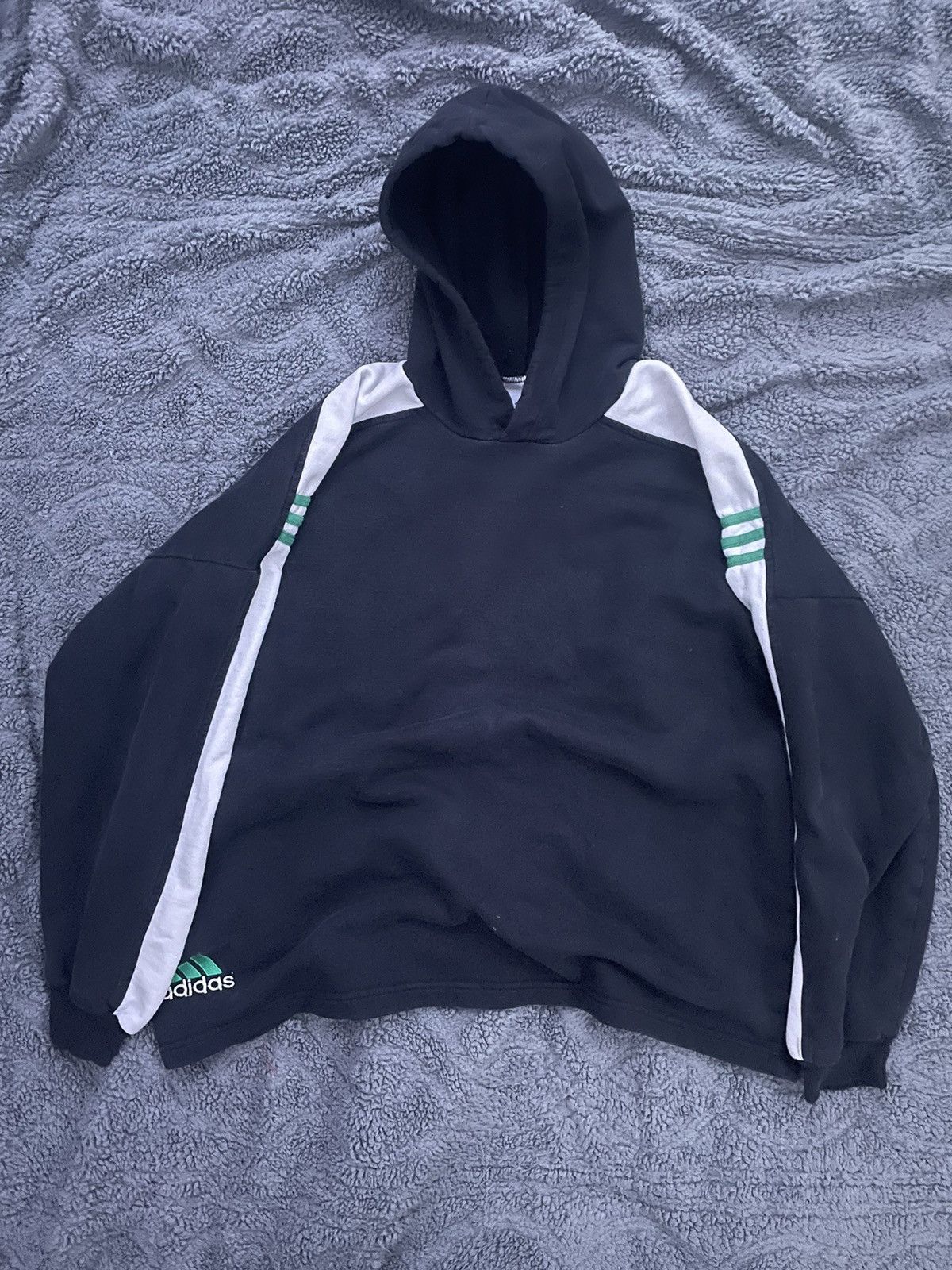 Adidas × Vintage Vintage Adidas Boxy Hoodie Size US L / EU 52-54 / 3 - 1 Thumbnail