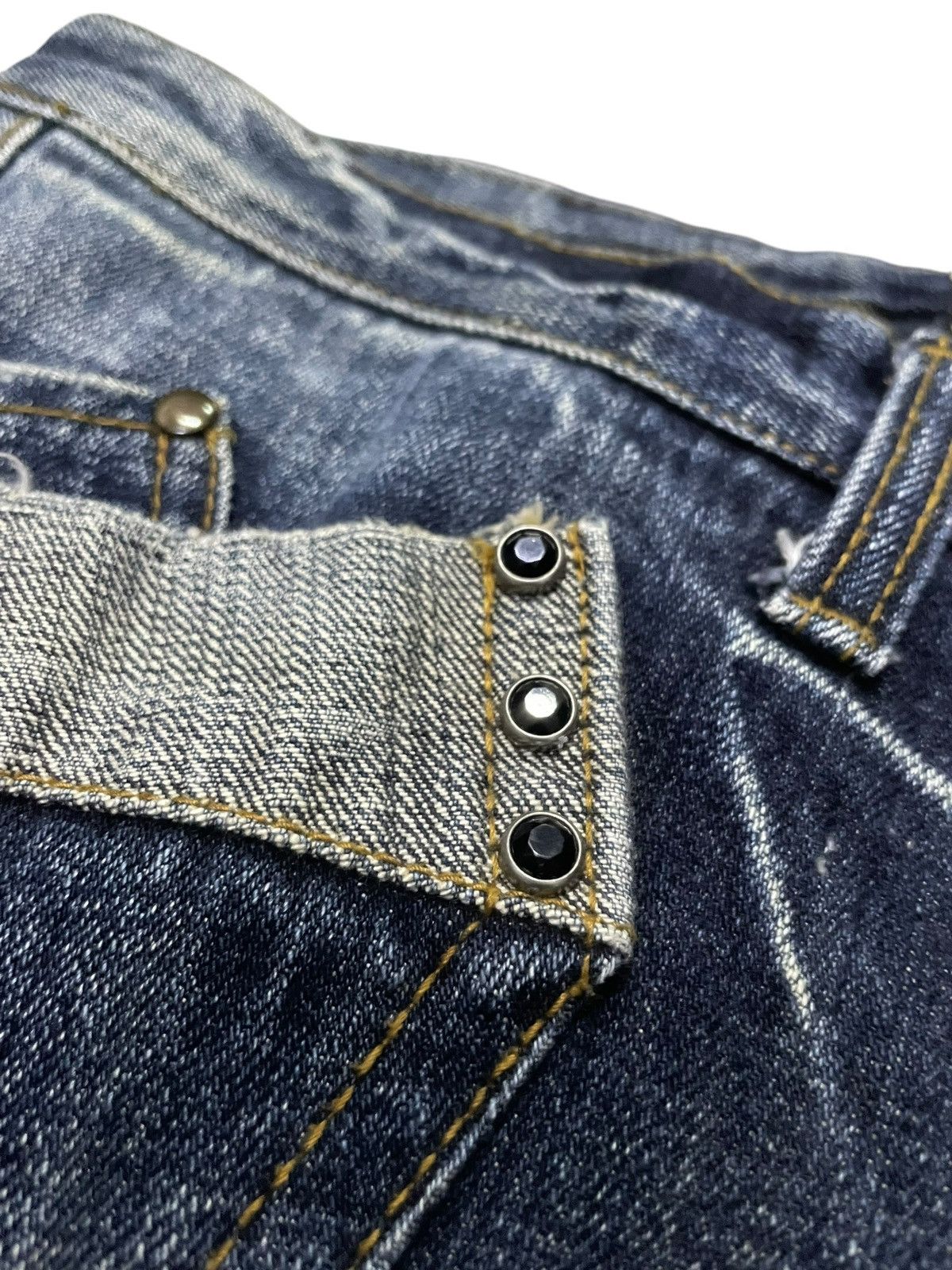 If Six Was Nine × LOWBOX × Le Grande Bleu (L.G.B.) Pure Paradise Japan Rhinestones Mens Flare Claw Mark Jeans Size US 32 / EU 48 - 9 Thumbnail