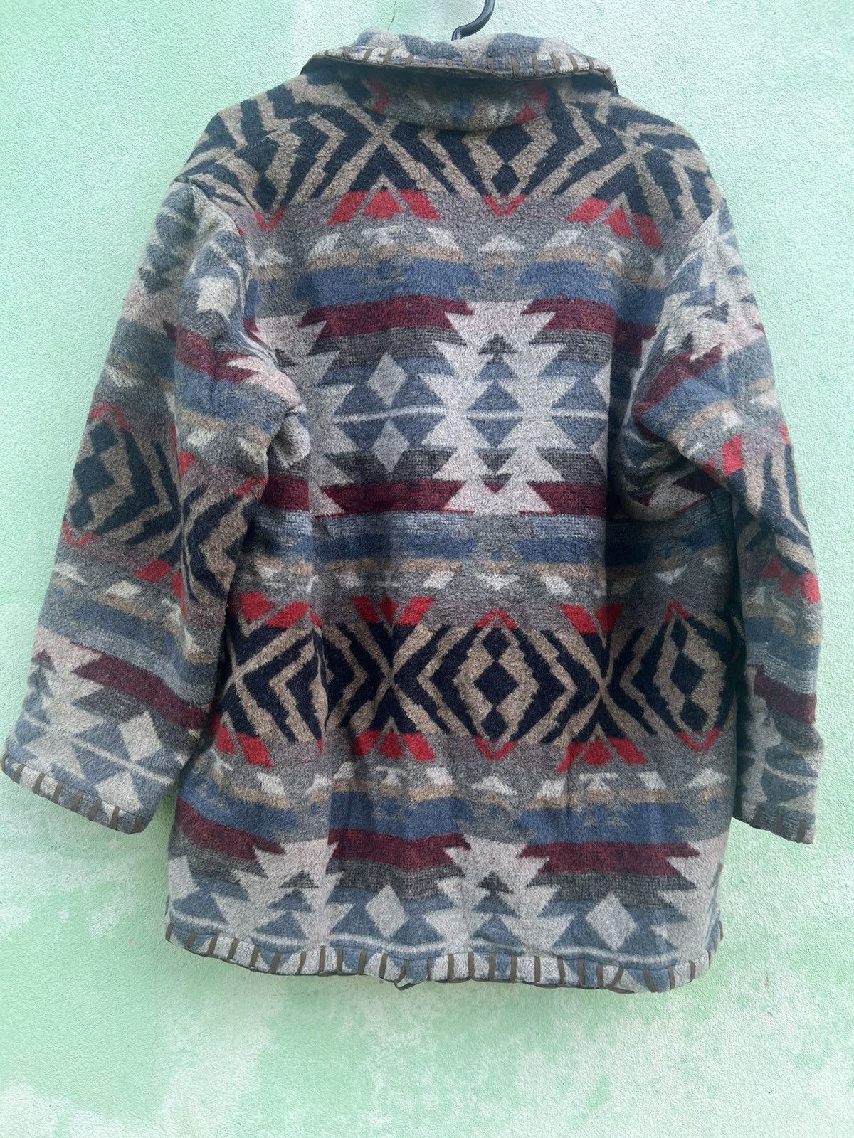 Japanese Brand SABUROKU Japan Aztec Southwestern Wool Blanket Jacket Native Size US M / EU 48-50 / 2 - 2 Thumbnail
