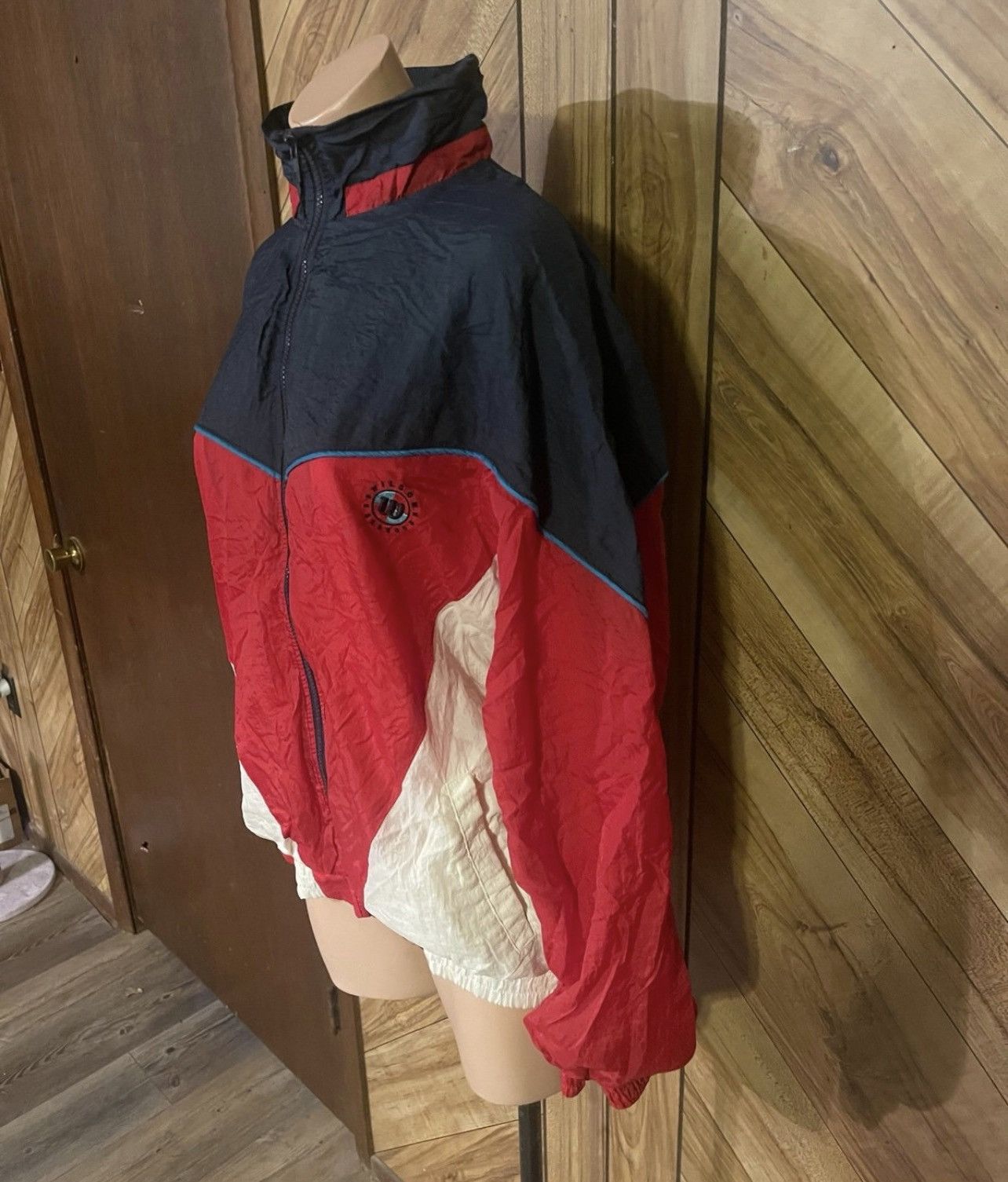 Wilson Wilson Men’s Large Vtg 90’s Navy Blue Red White Wind Jacket Size US L / EU 52-54 / 3 - 4 Thumbnail