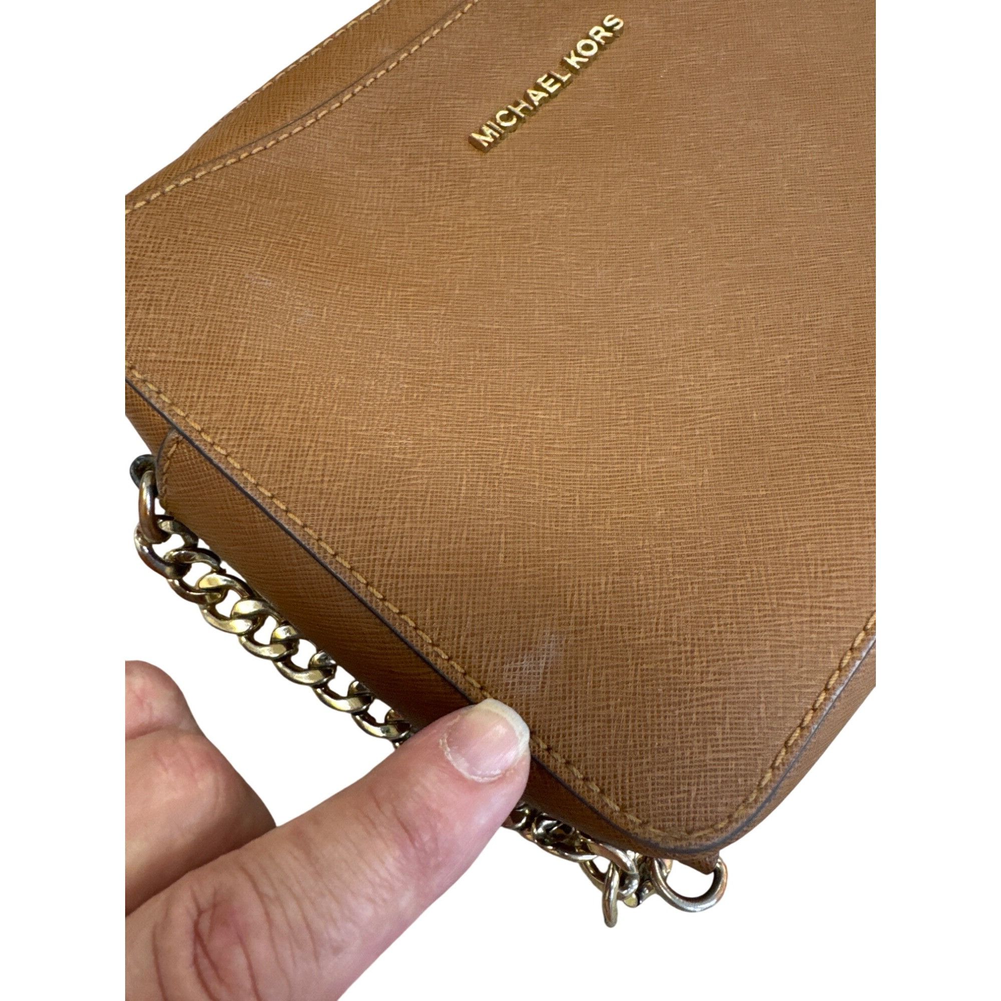 Michael Kors Michael Kors Womens Brown Leather Small Crossbody Purse SKU Size ONE SIZE - 19 Thumbnail