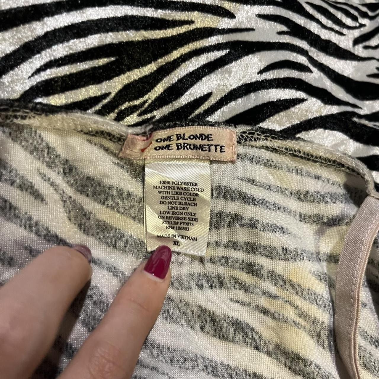 Other Vintage y2k coquette gyaru zebra print velour cami top Size XL / US 12-14 / IT 48-50 - 5 Thumbnail