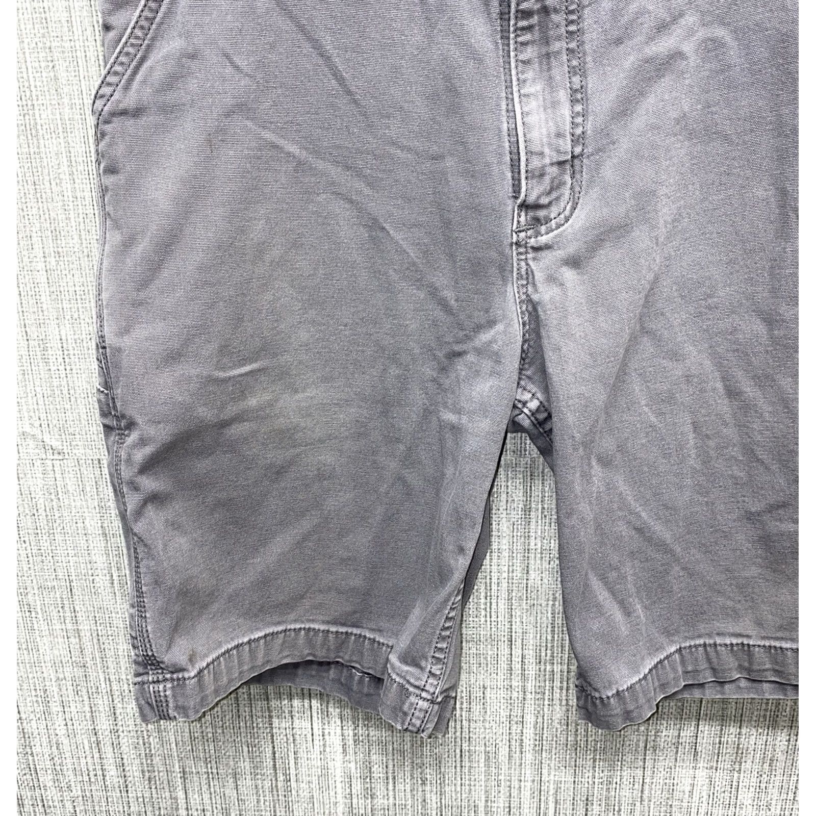 Carhartt Carhartt Mens Gray Zip Fly Relaxed Fit Shorts Size 34 Size US 34 / EU 50 - 3 Thumbnail
