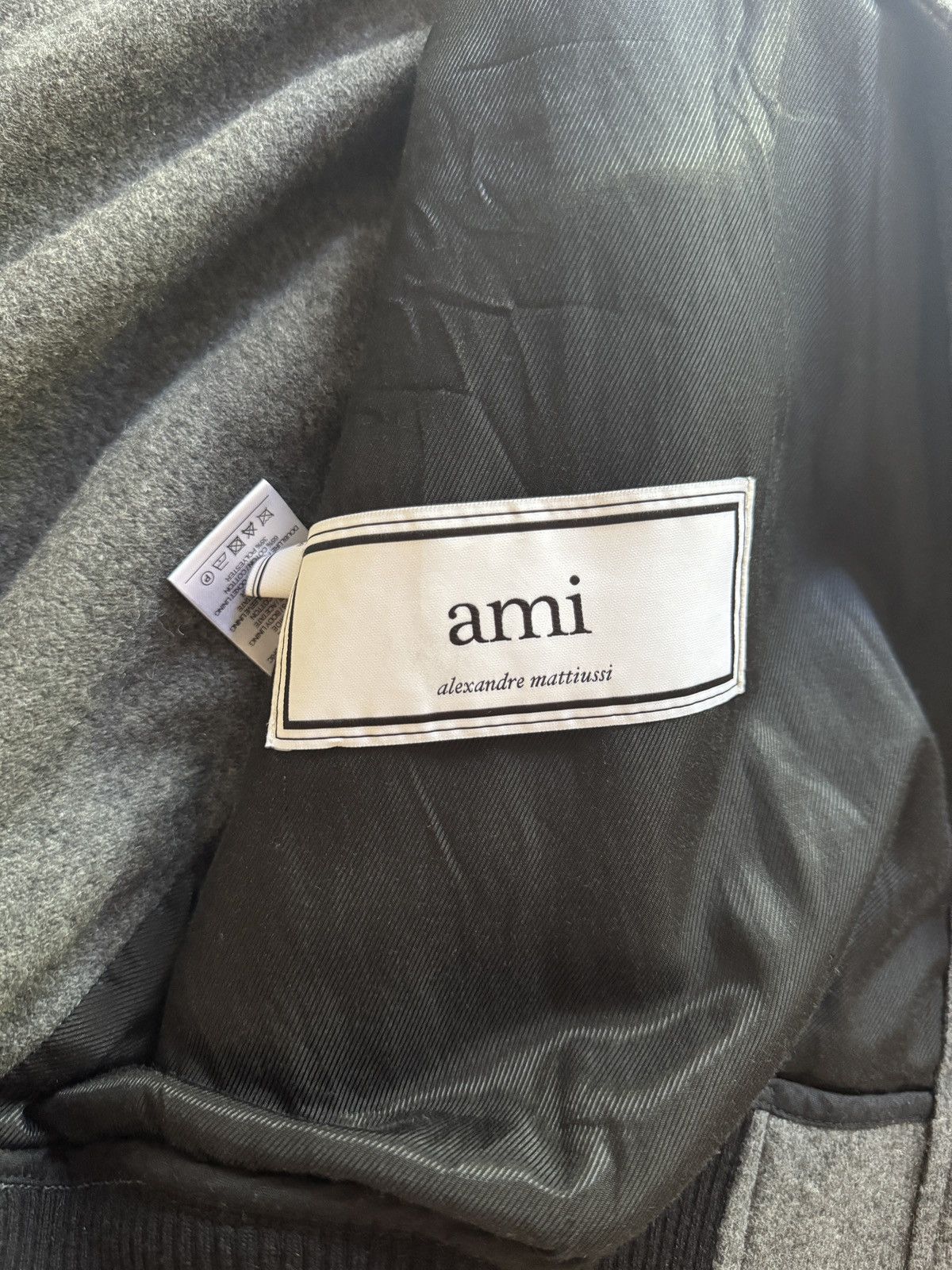 AMI Ami Alexandre Mattiussi Wool Bomber Jacket Size US XL / EU 56 / 4 - 4 Thumbnail